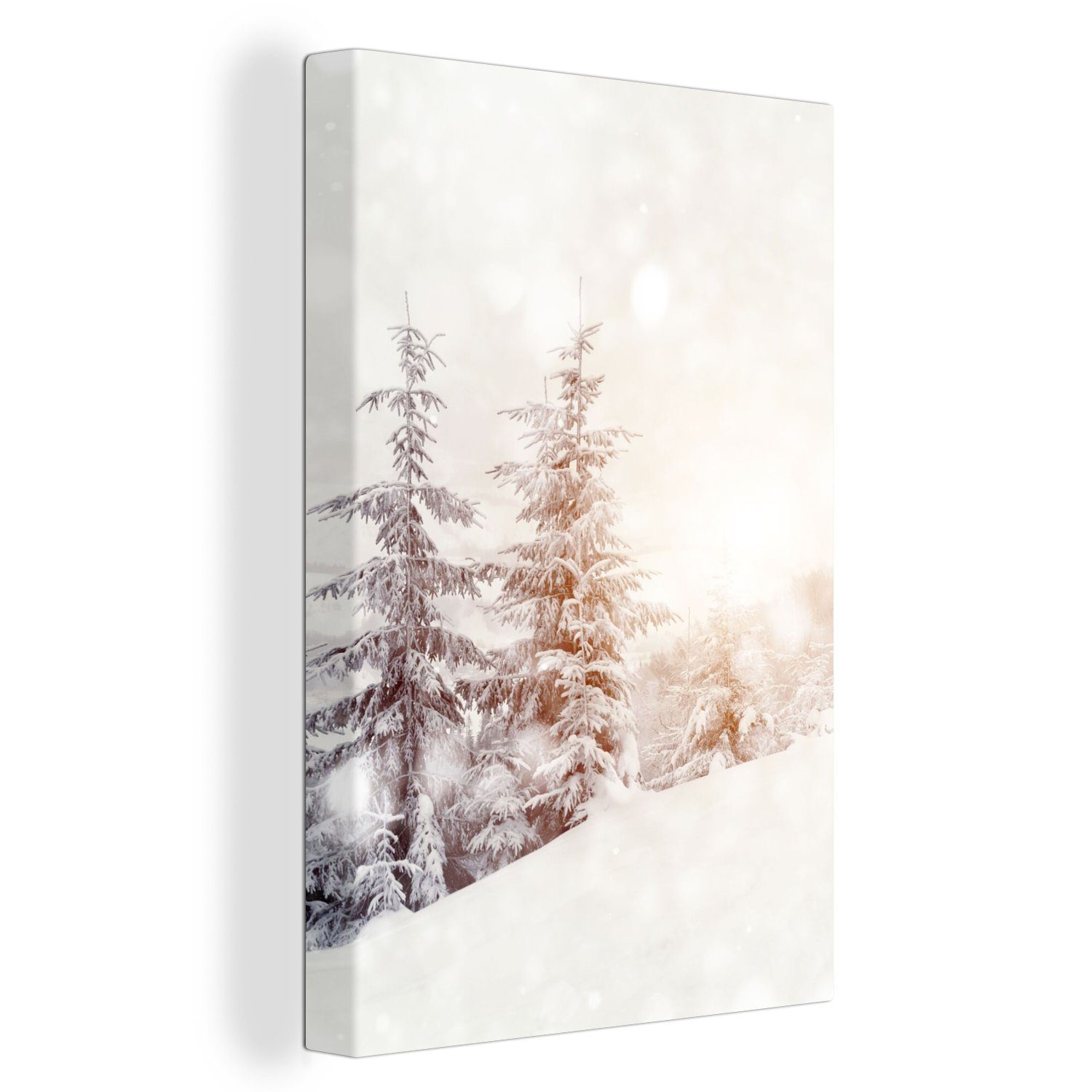 OneMillionCanvasses® Leinwandbild Baum - Schnee - günstig online kaufen