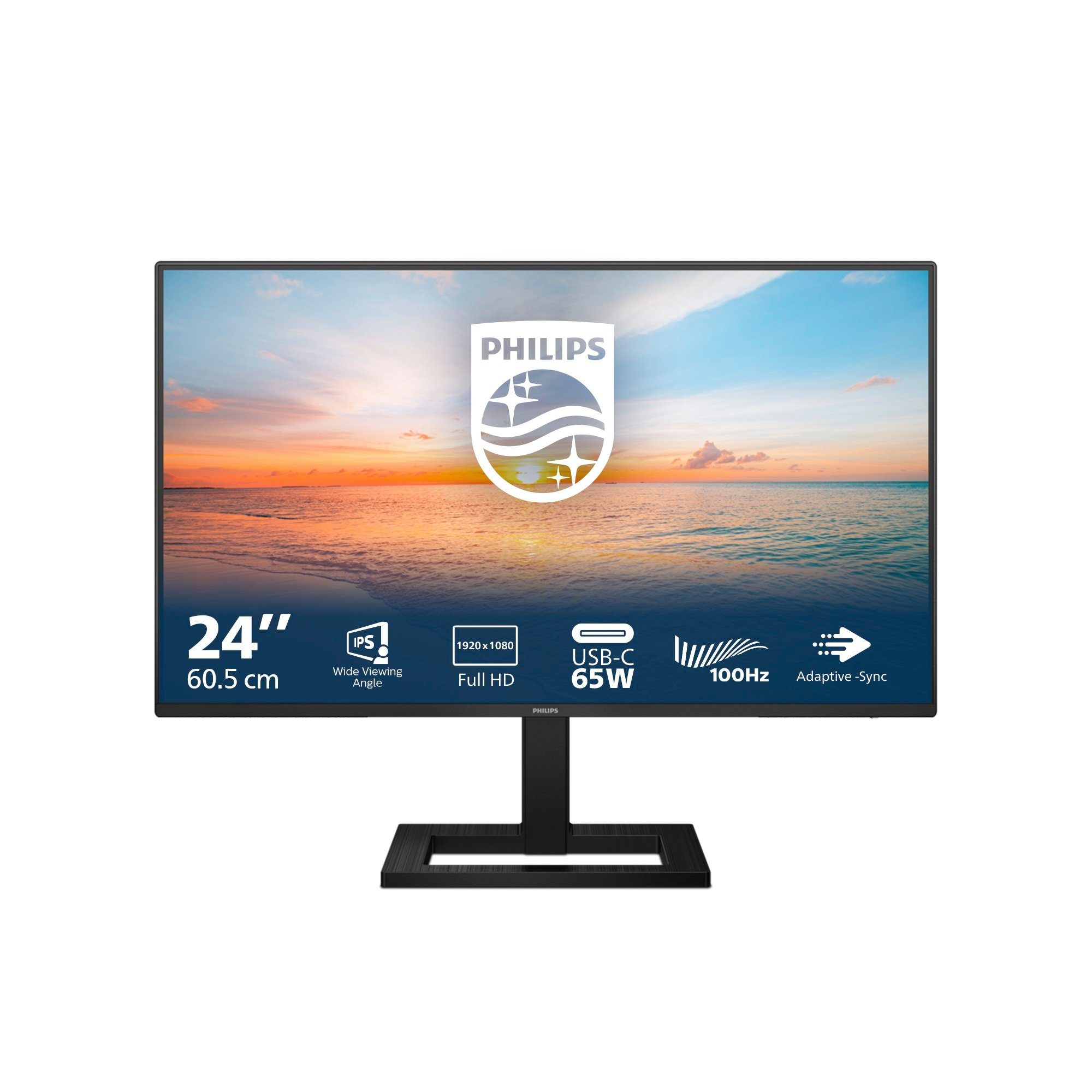 Philips 24E1N1300AE LCD-Monitor (60,5 cm/24 ", 1920 x 1080 px, Full HD, 1 ms Reaktionszeit, 100 Hz, IPS-LCD)