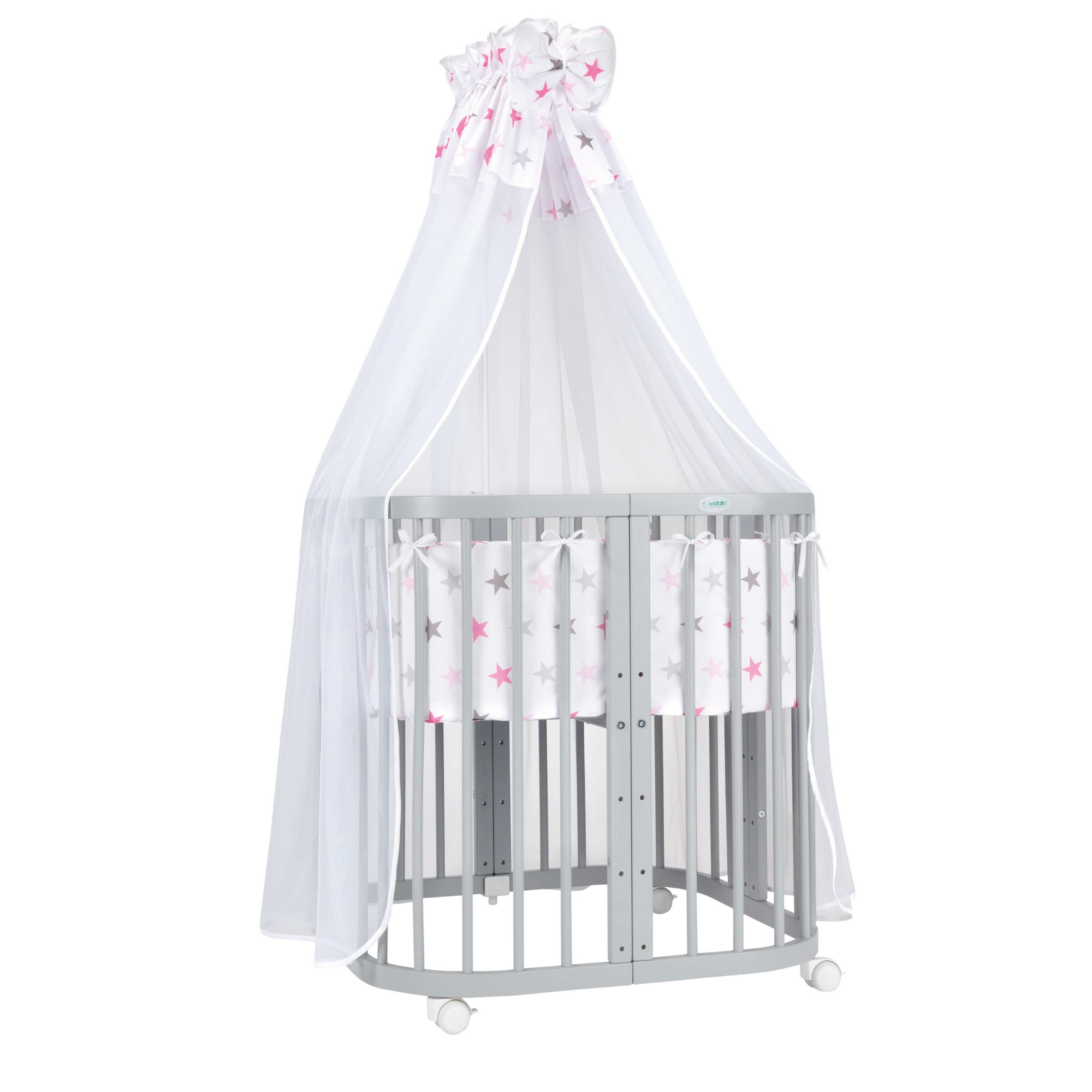 Stoffe Sterne pink