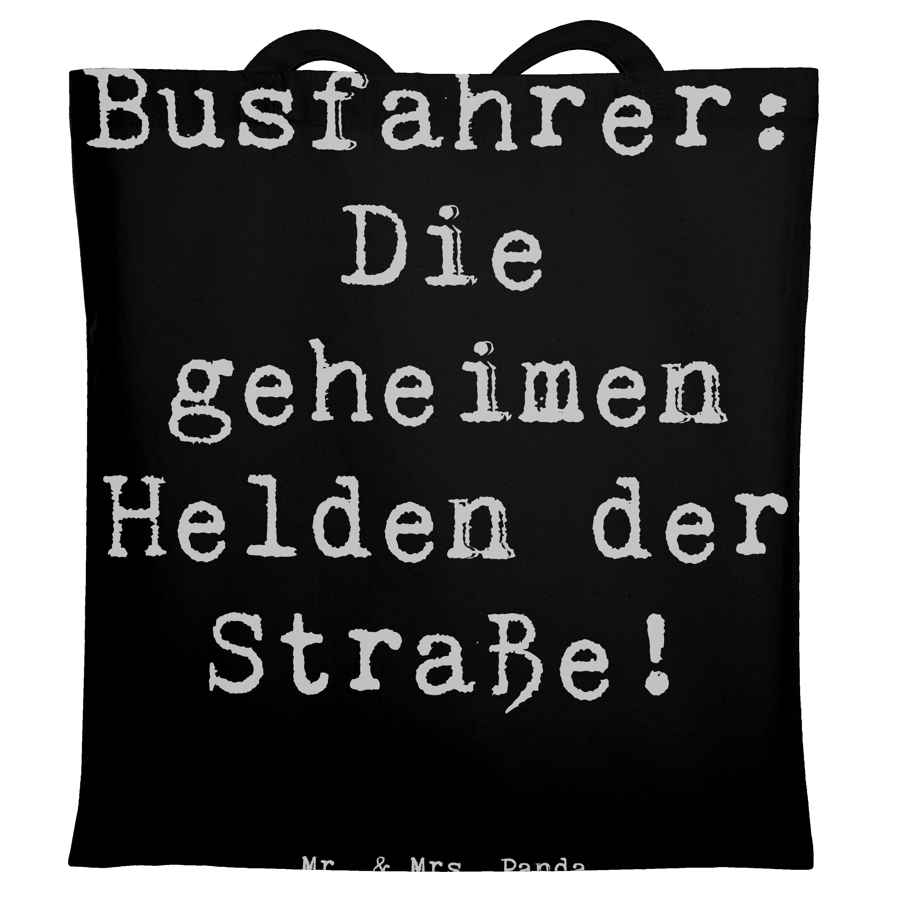 Tragetasche Busfahrer Helden - Schwarz - Geschenk, Staus bewältigen, Können, Dank