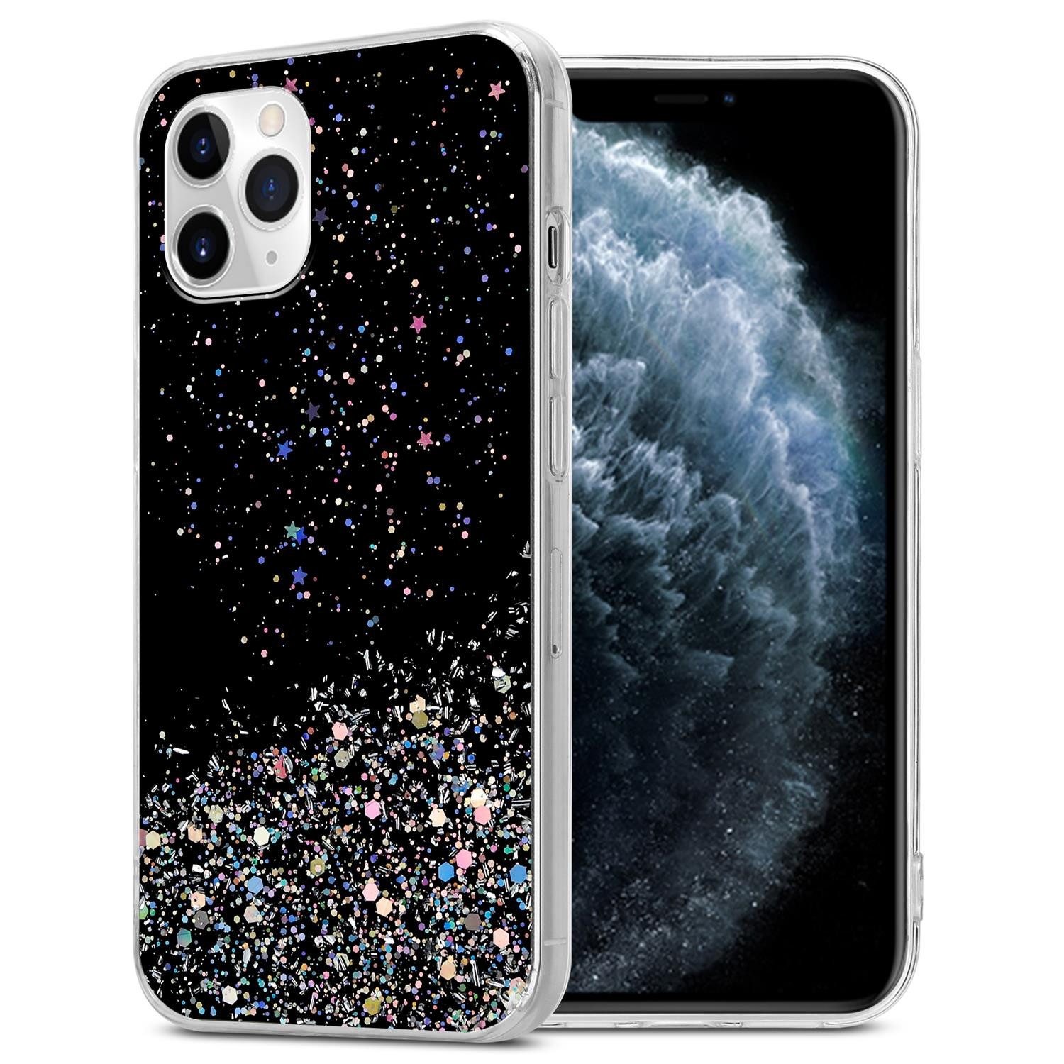 Cadorabo Handyhülle für iPhone 11 Hülle Apple iPhone 11, Flexible TPU Silikon Handy Schutzhülle - Hülle - mit Glitzer