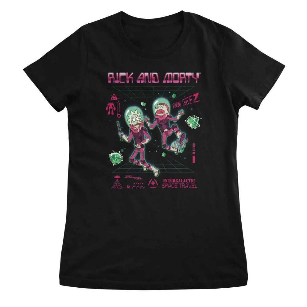 Rick and Morty T-Shirt Intergalactic Space Travel Girly Tee