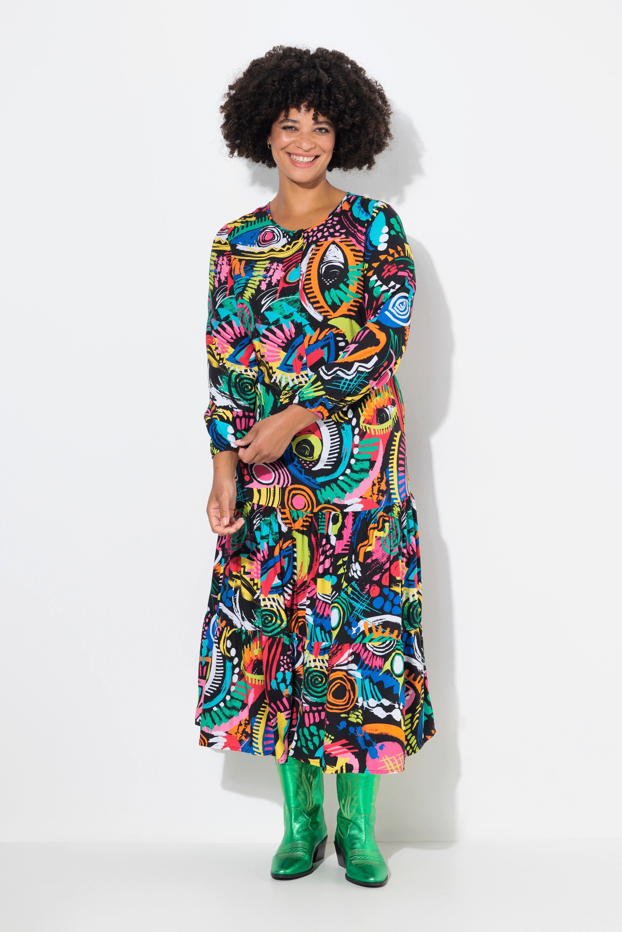 Angel of Style Maxikleid Kleid Augen-Muster günstig online kaufen