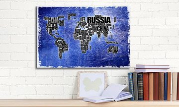 WandbilderXXL Leinwandbild Weltkarte Nr2, Weltkarte (1 St), Wandbild,in 6 Größen erhältlich