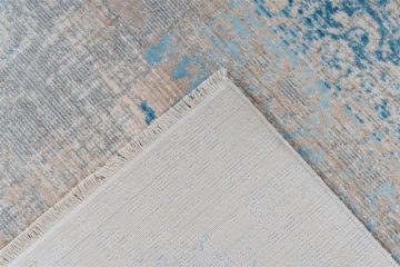 Teppich Kurzflorteppich Palos 300 Türkis 80 x 150 cm, Qiyano, rechteckig, Höhe: 0.5 mm