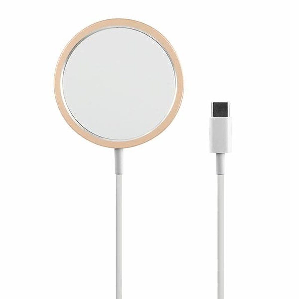 Guess Ladepad Magnetladegerät Schnellladegerät Induktions-Ladegerät (3000.0 mA, Spar-Set, 1-tlg., 15 W magnetisch, MagSafe-kompatibel, 15 W, Aluminium, USB-C)