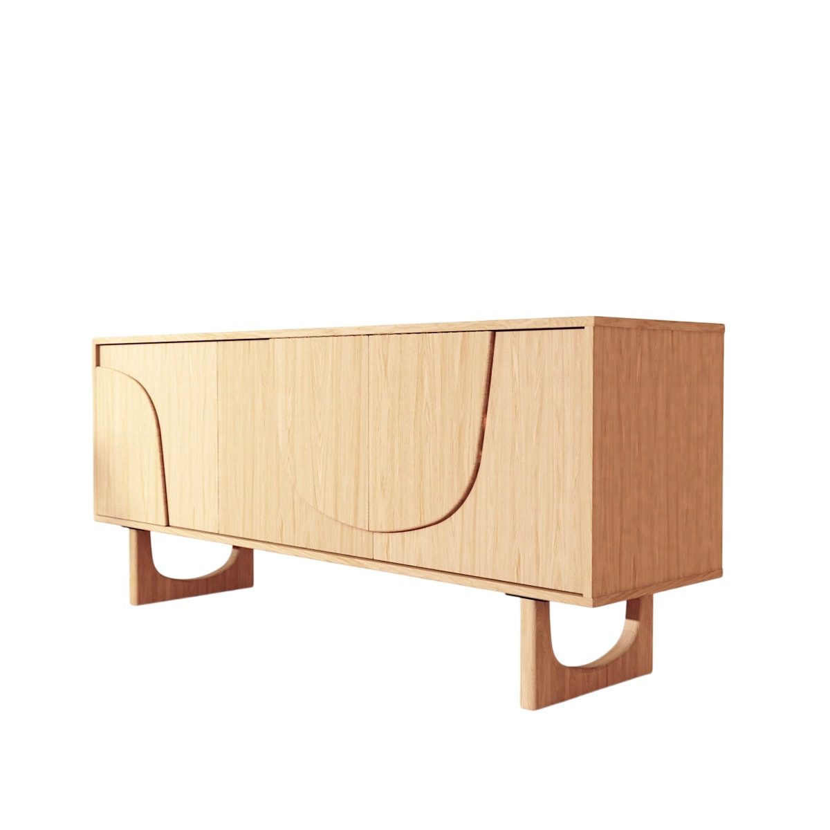 Tikamoon Sideboard Sideboard Mattia aus Eiche, 175 cm