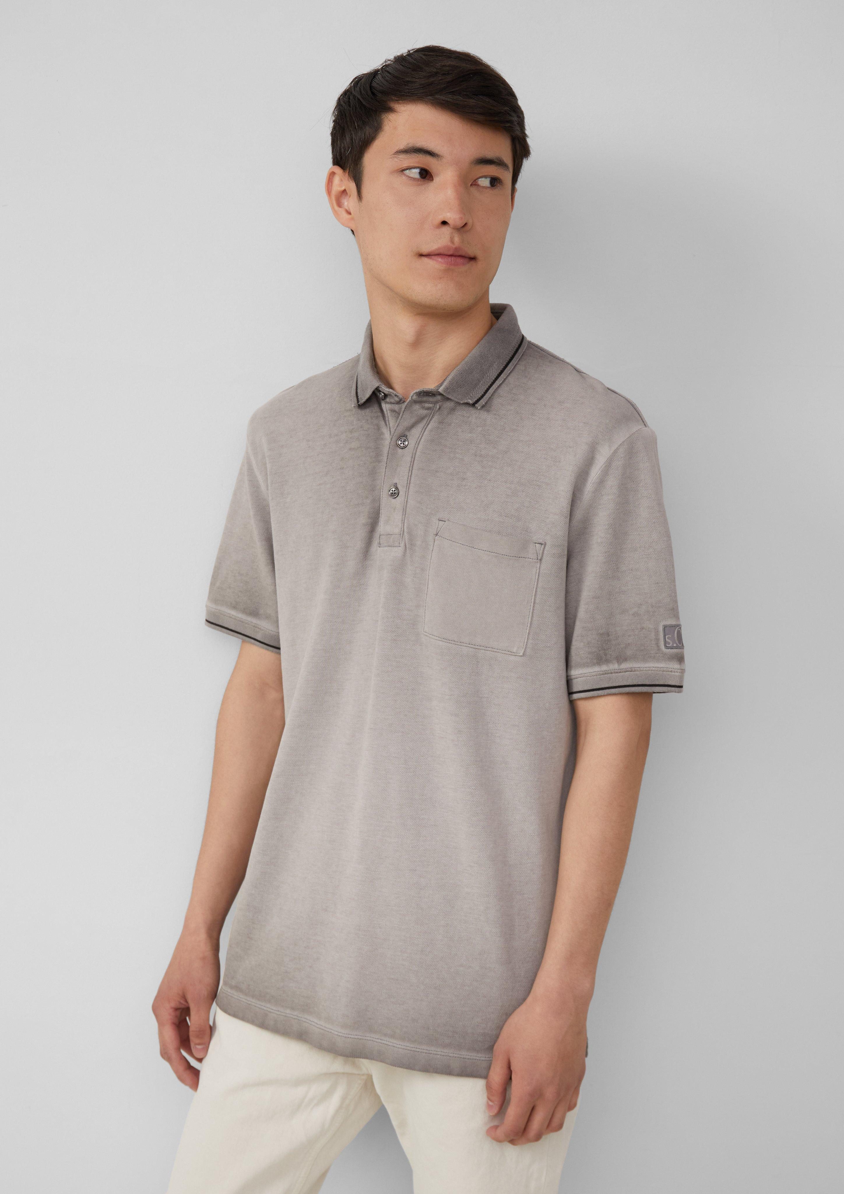 s.Oliver Kurzarmshirt Piqué-Poloshirt mit Waschung und günstig online kaufen