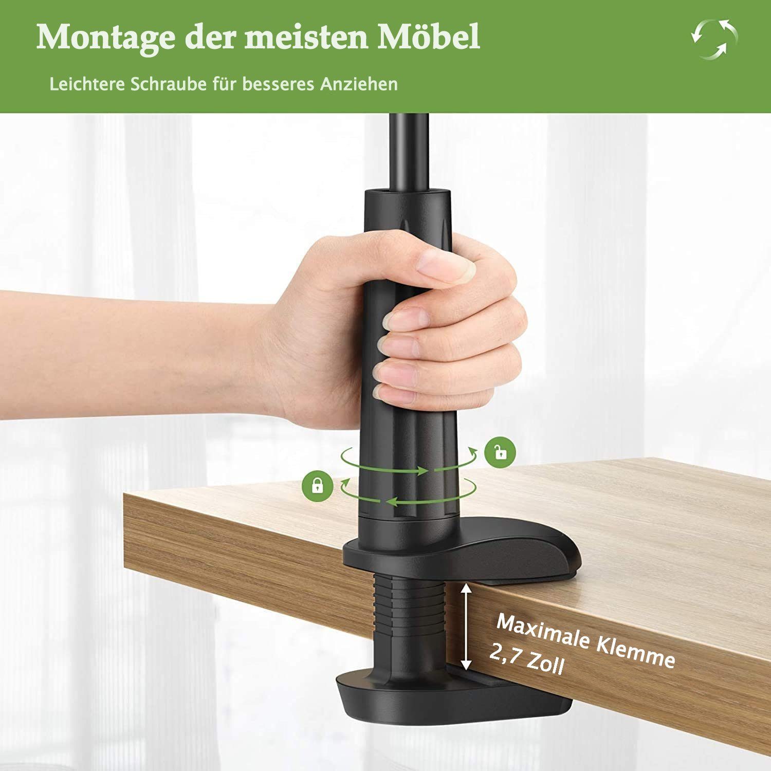 Ladestecker-Halterung Halter Arm Schwarz Lang Verstellbare Handy Handy zggzerg Ständer für Bett,Flexible