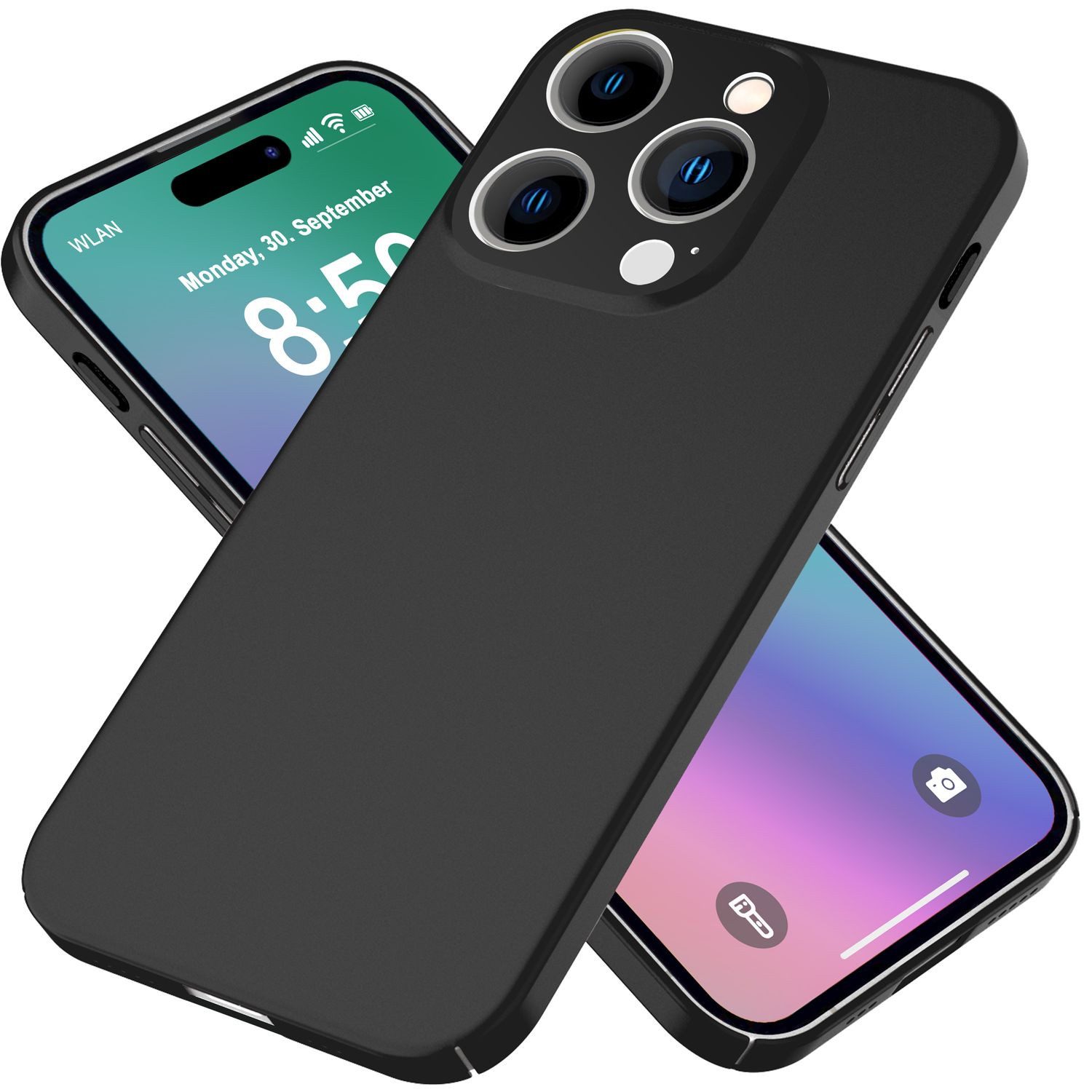 Nalia Smartphone-Hülle Apple iPhone 16 Pro, Ultra Dünne Hülle / Matt Hardcase / 0,5mm Slim-Fit / Anti-Fingerprint