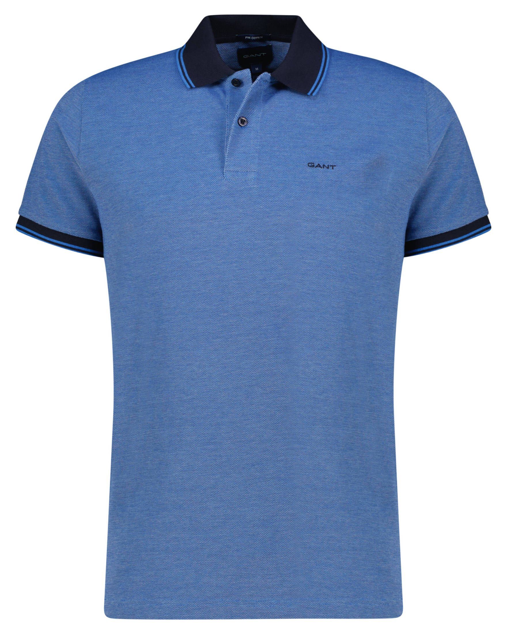 Gant Poloshirt Herren Poloshirt OXFORD PIQUE (1-tlg) (51) blau