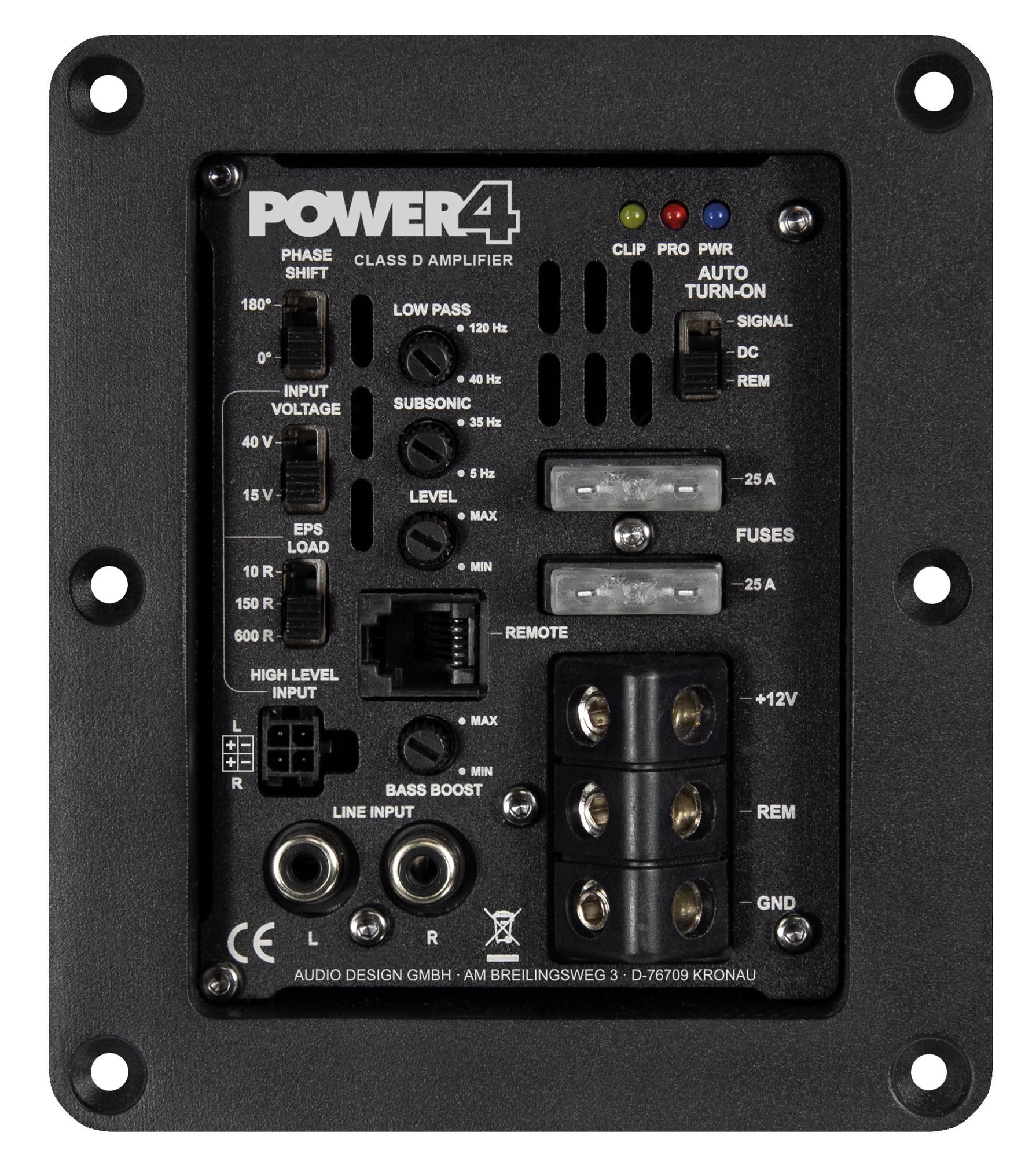 ESX POWER4 HighEnd Aktiv-Modul ideal + + MUSWAY Endverstärker (Anzahl Kanäle: 1)