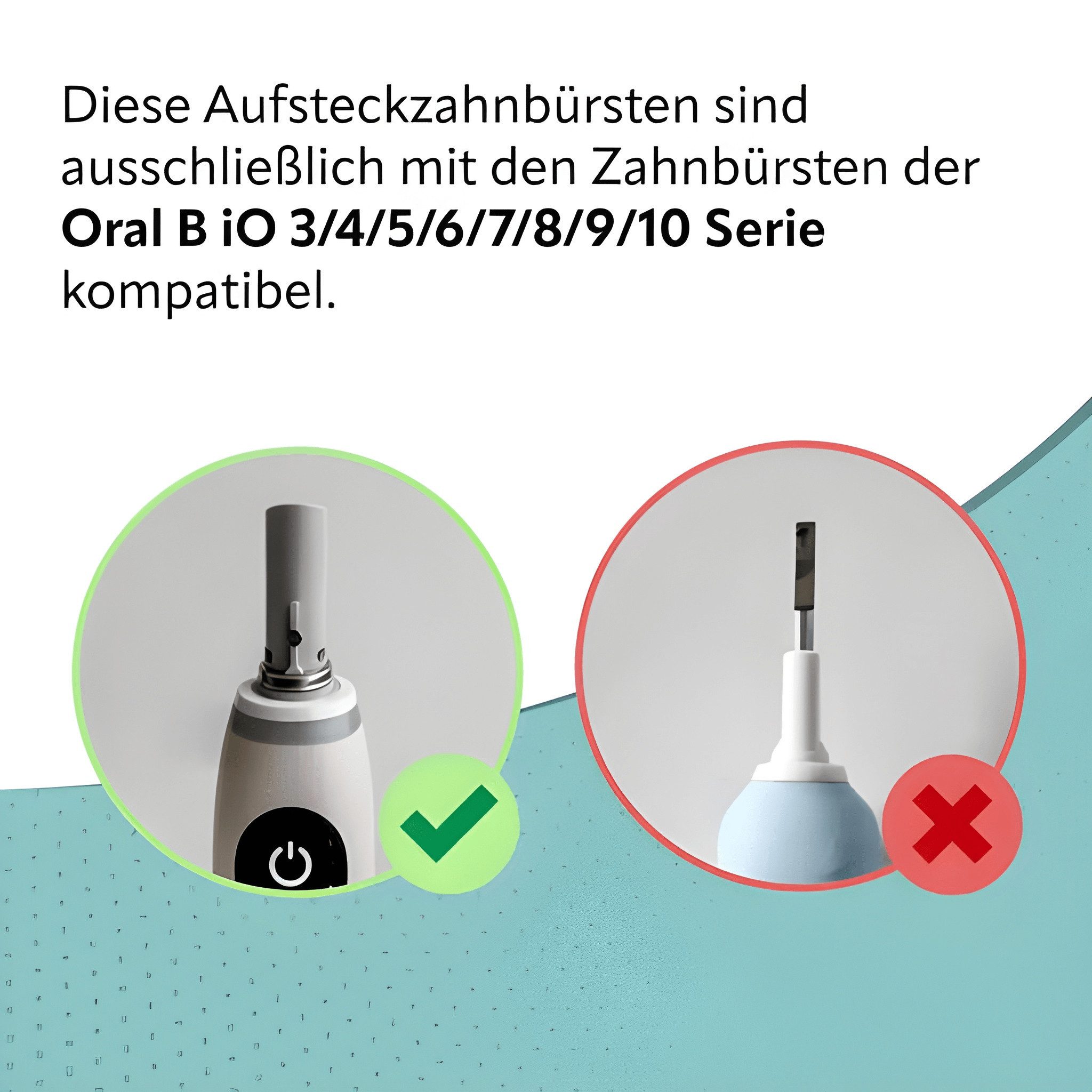 Athlix Aufsteckbürsten 8x Aufsteckbürsten Kompatibel mit Oral B IO - Ersatzbürsten, kompatibel mit Oral B IO Serie 3/4/5/6/7/8/9/10