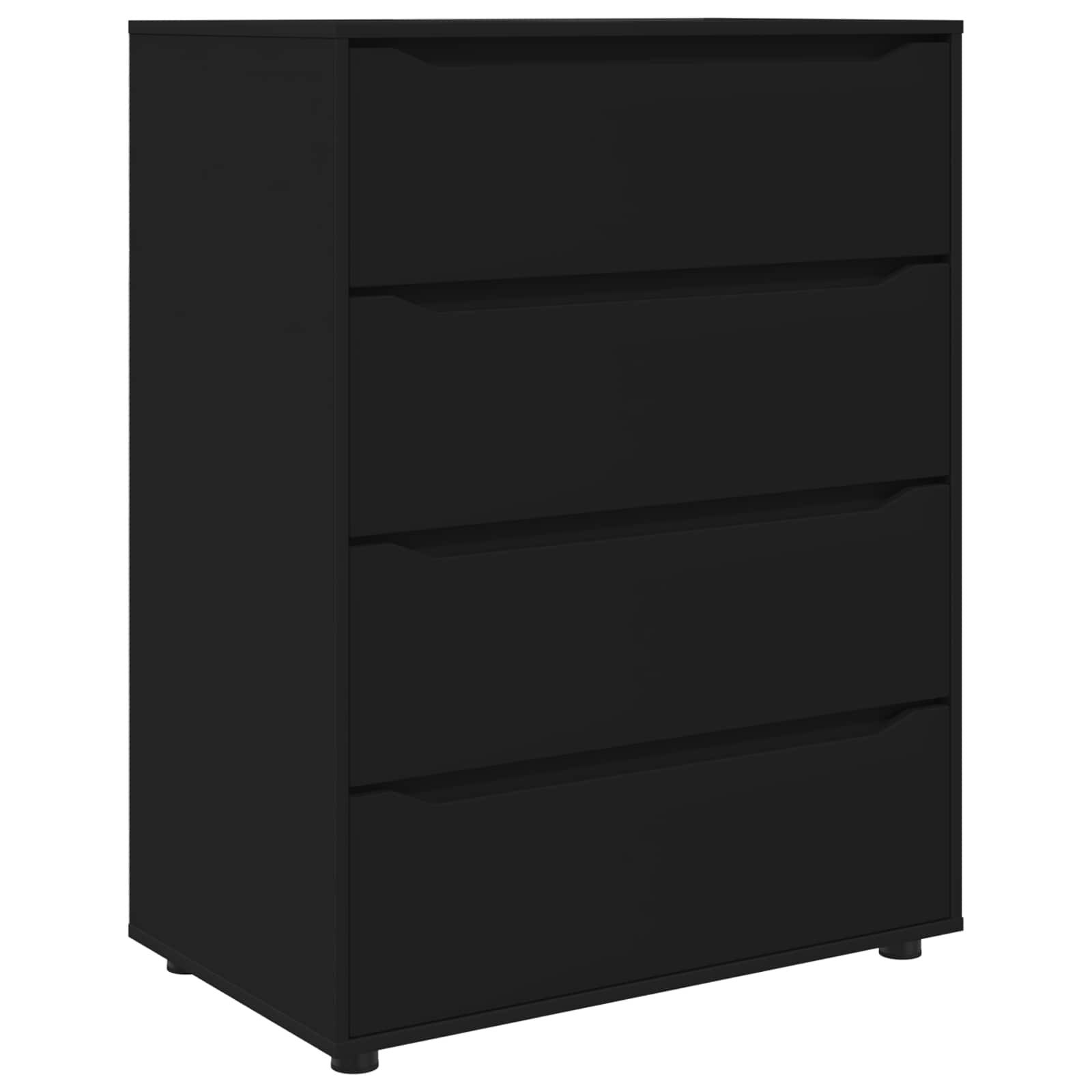 vidaXL Schranksystem Stauraumschränke 80 x 48 x 105 cm Holzwerkstoff Schwarz (1-St)