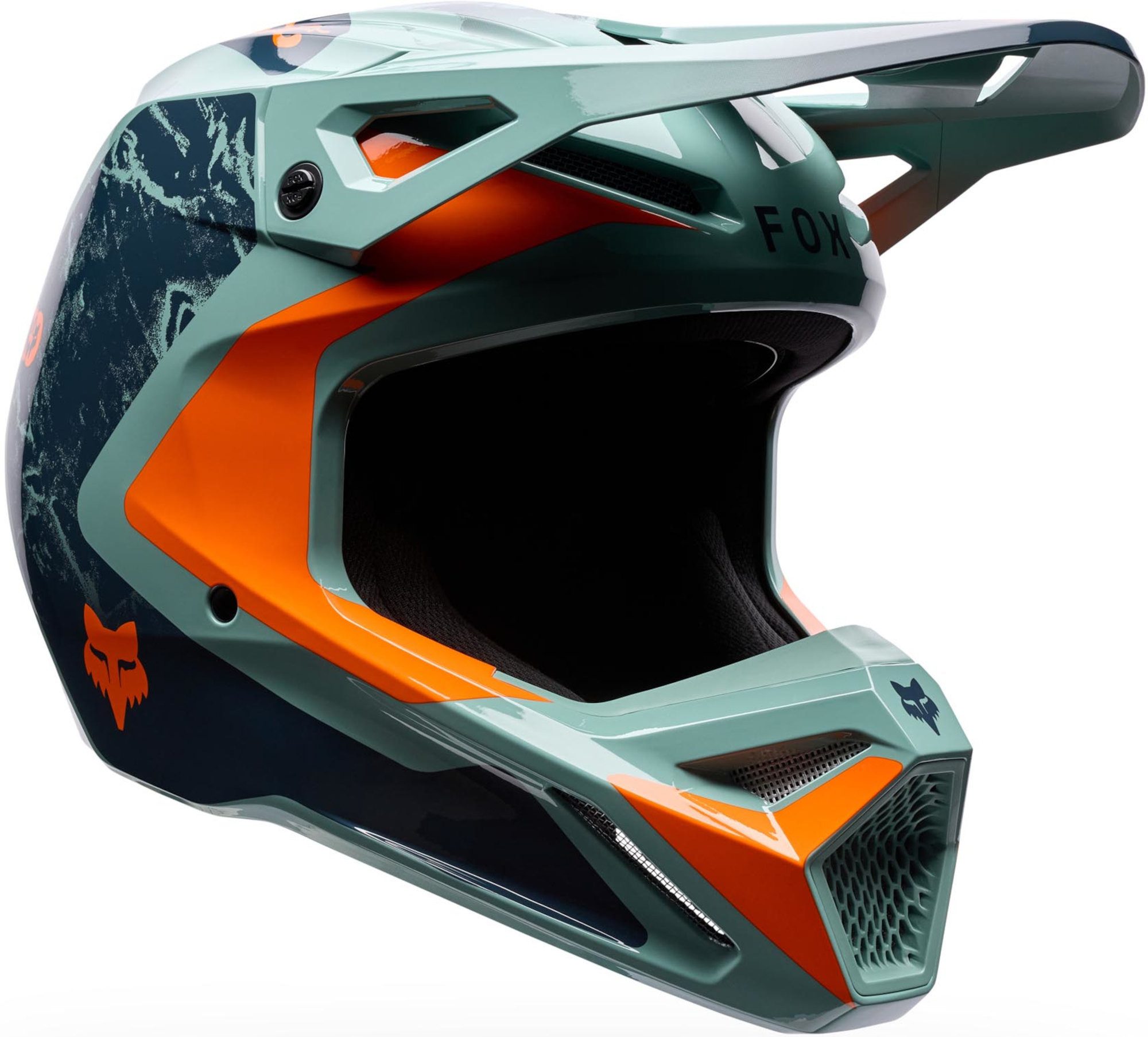 Fox Racing Motocrosshelm V1 Image Print Motocross Helm, Waschbar