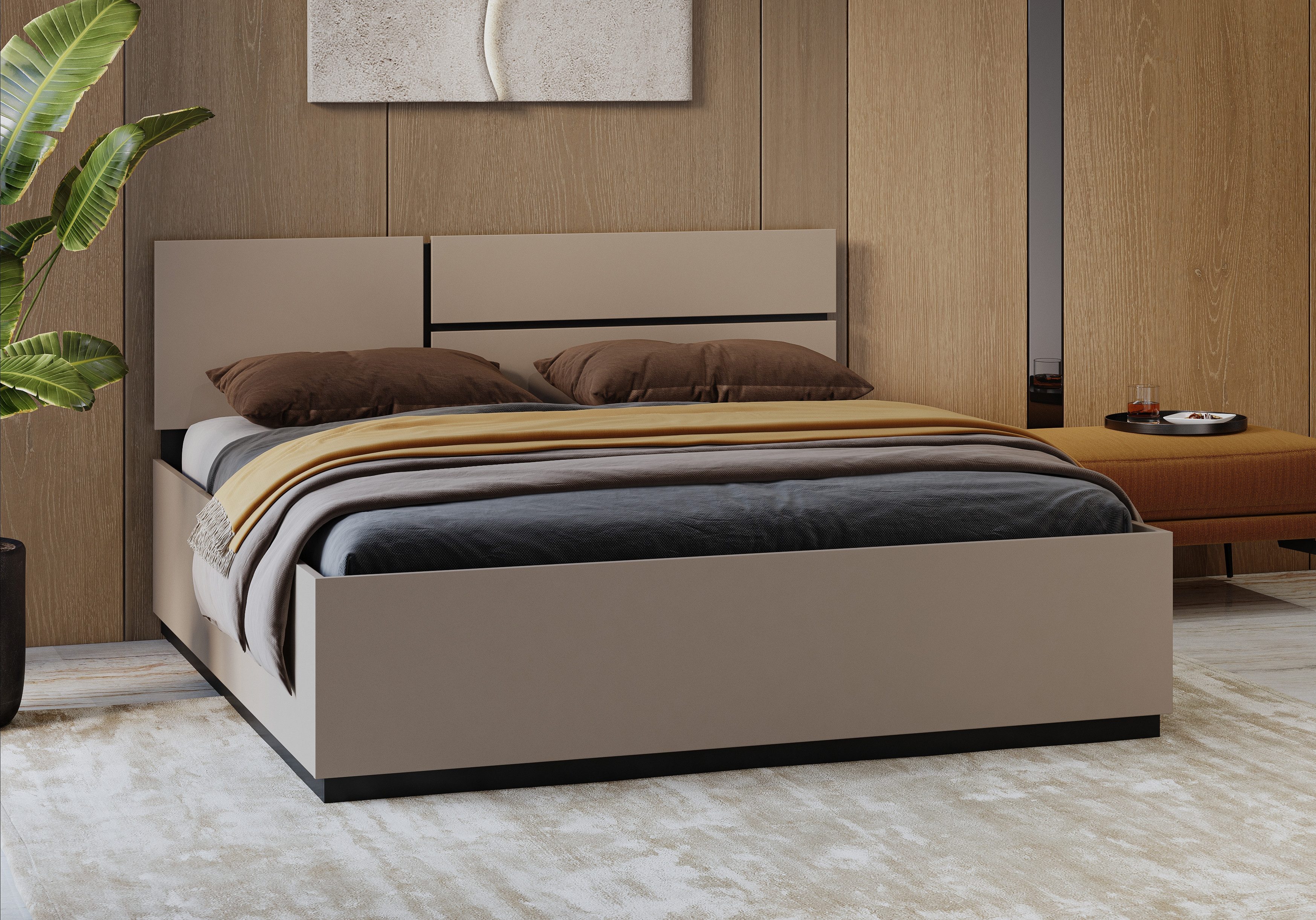 INOSIGN Bettgestell Cross, moderner Bettrahmen, Doppelbett günstig online kaufen