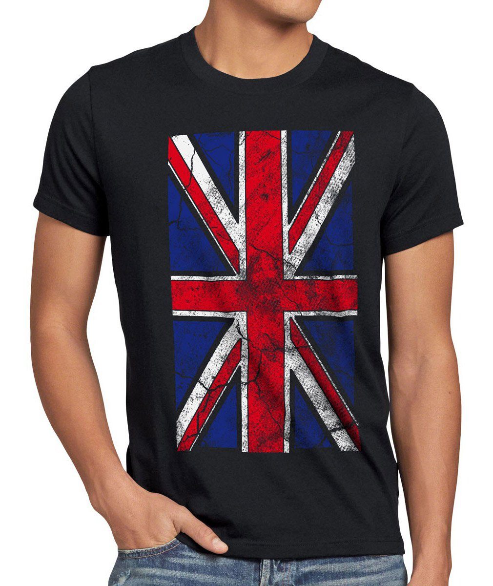 style3 Print-Shirt London GB Britain Great T-Shirt Flagge Herren Jack Flag Vintage Union England UK