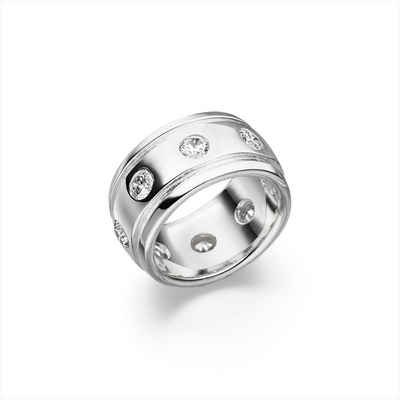 SKIELKA DESIGNSCHMUCK Silberring Silber Ring "Around" (Sterling Silber 925), hochwertige Goldschmiedearbeit aus Deutschland