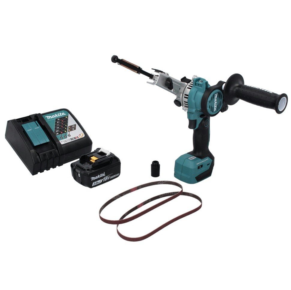 Makita Bandschleifer DBS 180 RF1 Akku Bandfeile 18 V 9 x 533 mm Brushless + 1x Akku 3,0 Ah