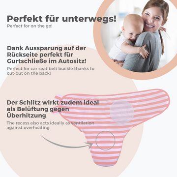 Lilly and Ben Pucksack (Set, 2 tlg., 2er-Pack), Baumwoll-Puckdecke für 0-3 Monate oder 4-6 Monate, Baby mühelos pucken, atmungsaktives Pucktuch mit weichen & verstellbaren Klettverschlüssen