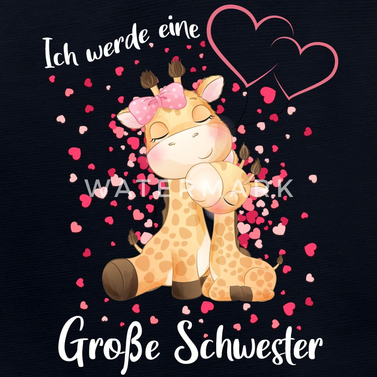 Spreadshirt Langarmbody Ich Werde Eine Große Schwester 2025 Giraffen Tages Baby Body Langarm (1-tlg)