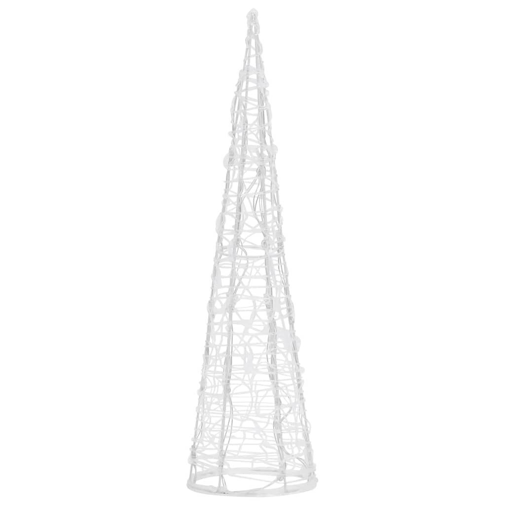Kaltweiß (1-tlg) Weihnachtsdeko Pyramide cm 60 LED-Kegel Christbaumschmuck vidaXL Acryl