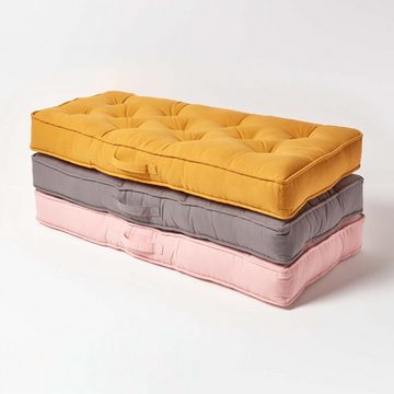Homescapes Sitzkissen Sitzauflage für Zweisitzer-Sofa 100 x 48 cm – dickes Sitzkissen rosa