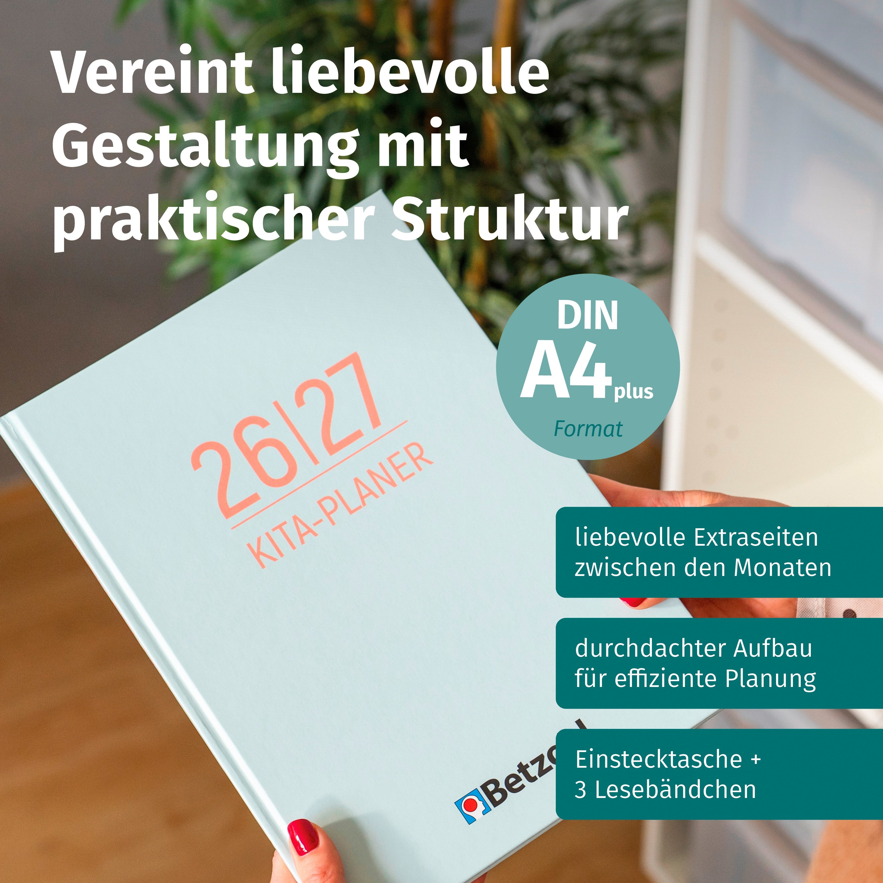 Betzold Lehrerkalender Kita-Planer Hardcover DIN A4 plus – Organizer Erzieher*innen