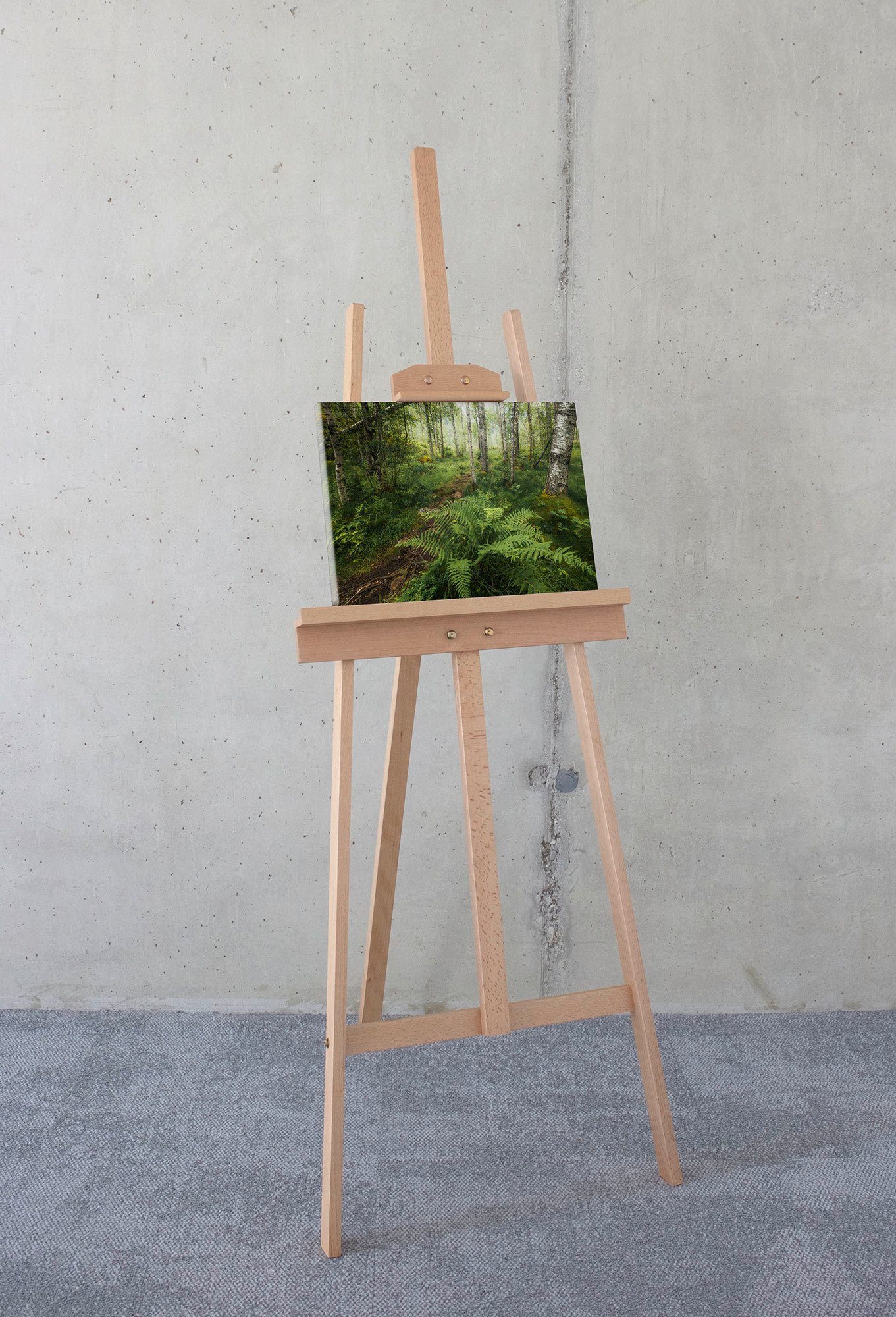 Komar Leinwandbild Mystic Birch Grove - Größe 40 x 30 cm, Baum, Berge, Blumen, Blätter, Foto, Jahreszeiten, Landschaft, Meer, Natur, Palmen, Strand (Packung, 1 St), Keilrahmenbild mi Echtholzrahmen