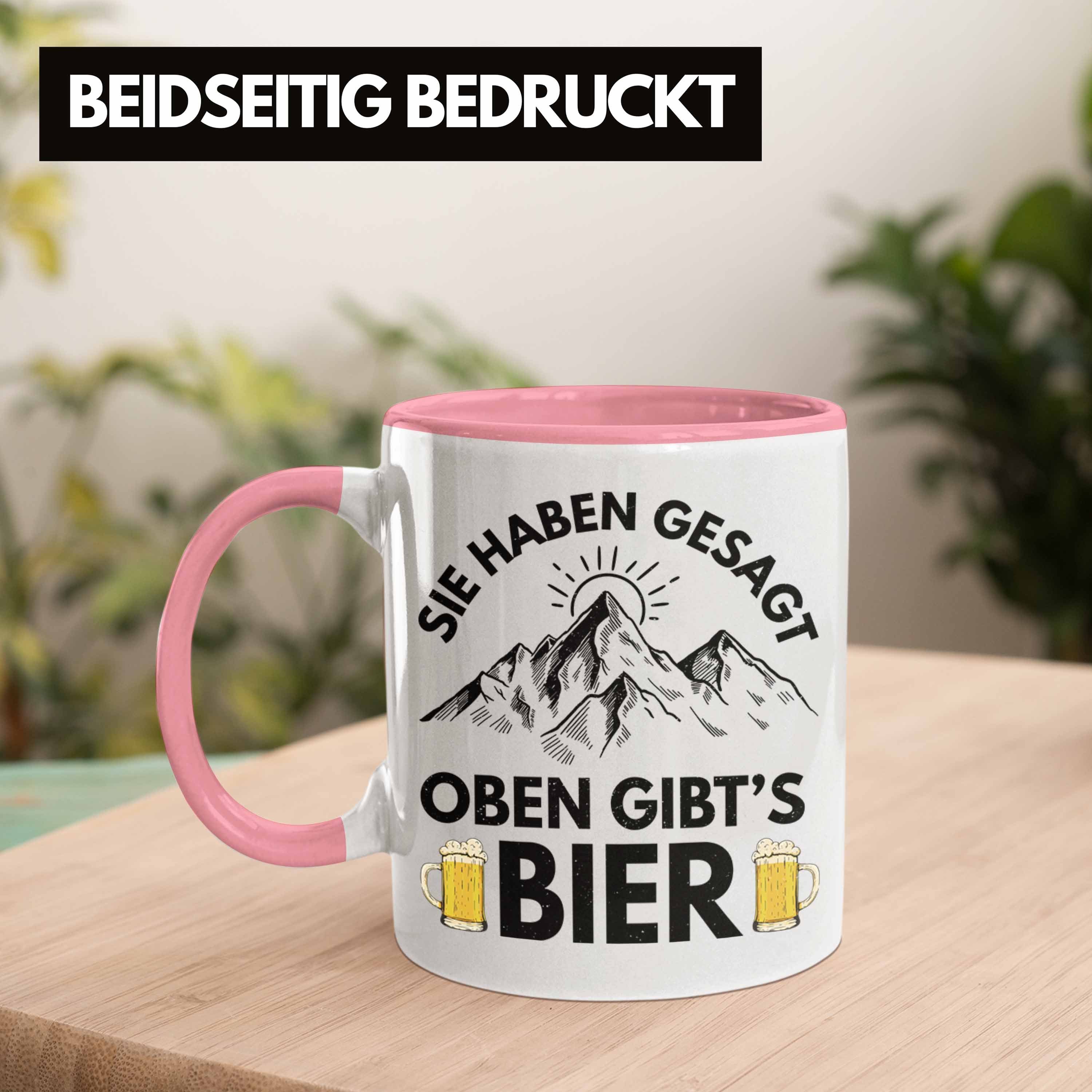 Bier Gesagt - Oben Geschenk Rosa Gibts Sie Tasse Haben Wandern Geschenk Tasse Berge Geschenkidee Trendation Trendation Wanderer