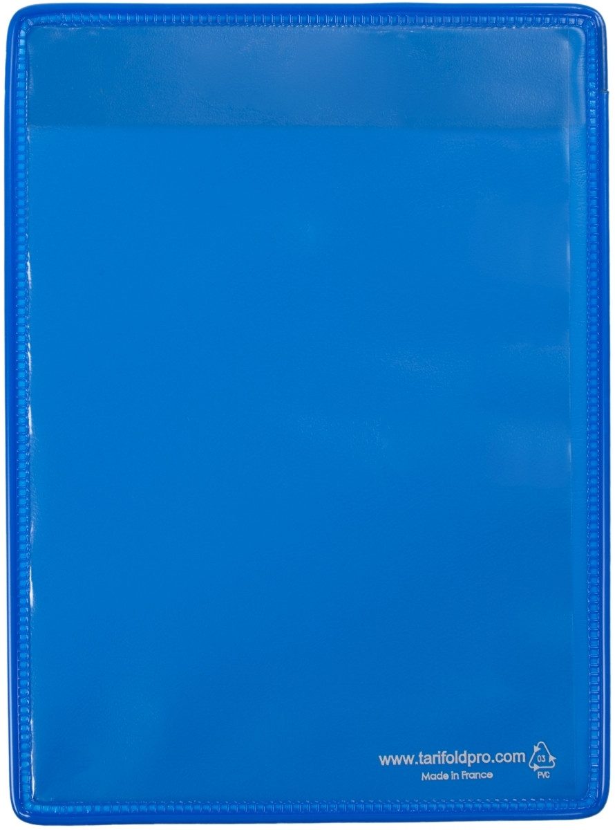 Fächermappe Kennzeichnungshülle A4 blau magnetisch PVC mit Haltedraht VE=10 Stück