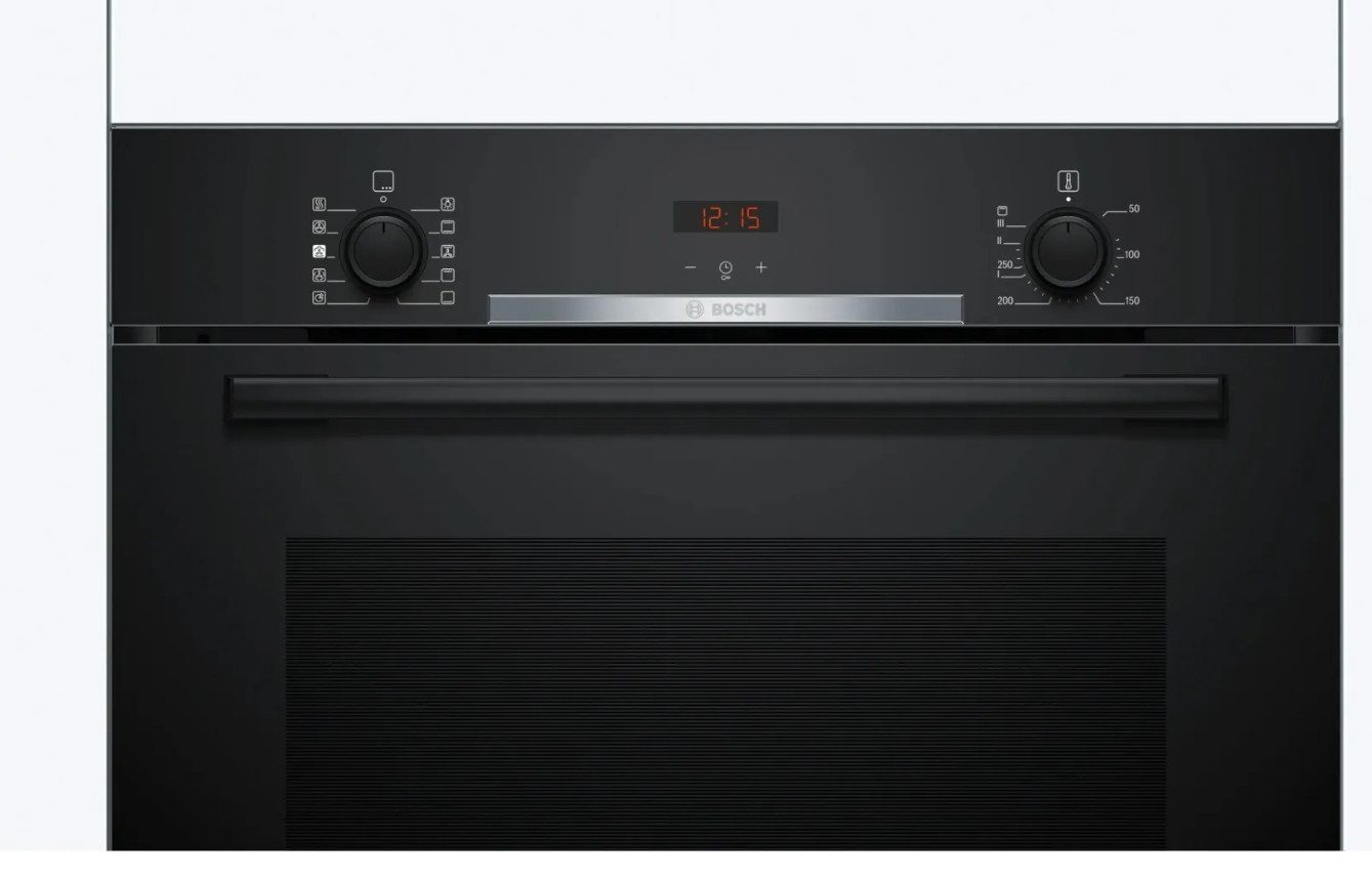 BOSCH Dampfbackofen Teleskopauszug Dampfunterstützung Hydrolyse 71 Liter HQA334EB4, mit 1-fach Teilauszug