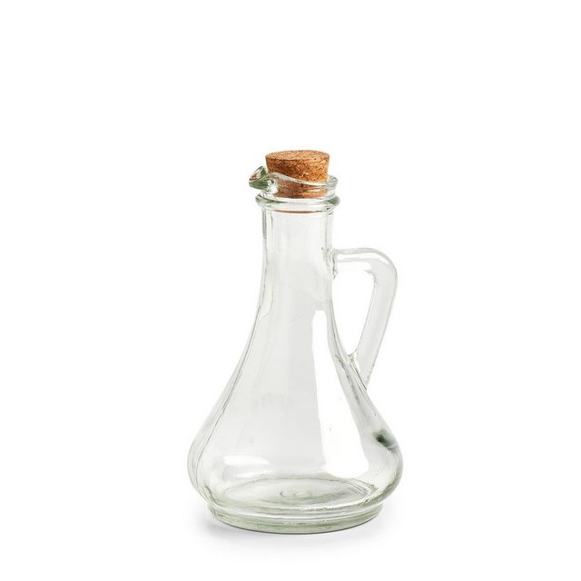 Zeller Present Ölspender Essig-/Ölflasche, 270 ml, Glas/Kork, transparent, 265 ml, Ø9 x 16,5 cm