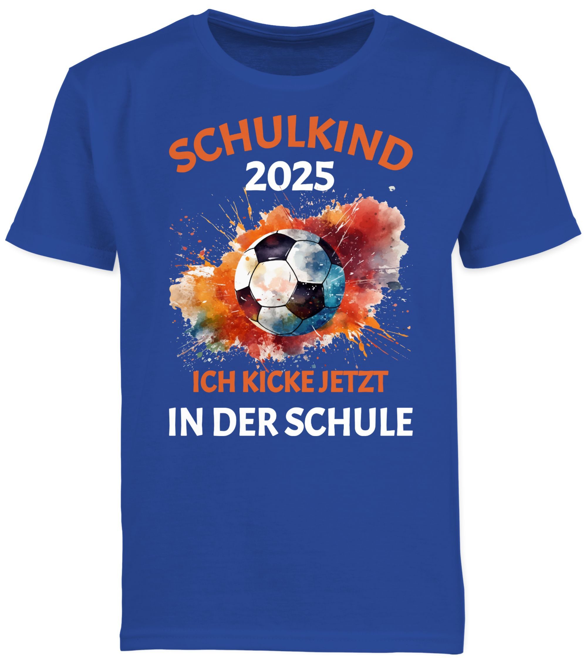 T-Shirt Schulkind 2025, Ich kicke jetzt in der Schule, Geschenk Einschulung