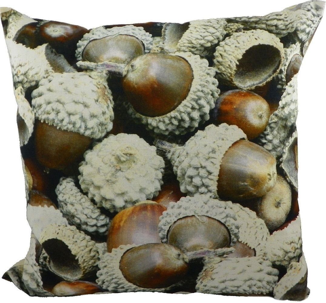 Mars & More Sofakissen Eicheln - 50 x 50, beige, JIKSHEK, (1 St)