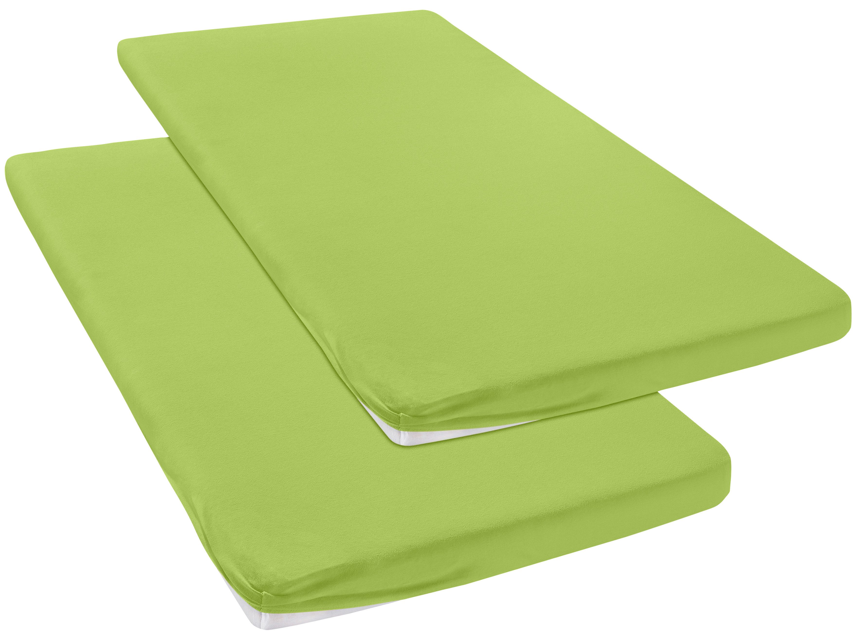 OTTO home Spannbettlaken Topper Basic, in Gr. 90x200, 140x200 oder 180x200 cm, Microfaser-Jersey, Gummizug: rundum, (2 Stück), Baumwolle, Matratzen bis 8 cm Höhe, Bettlaken, Spannbetttuch, Laken
