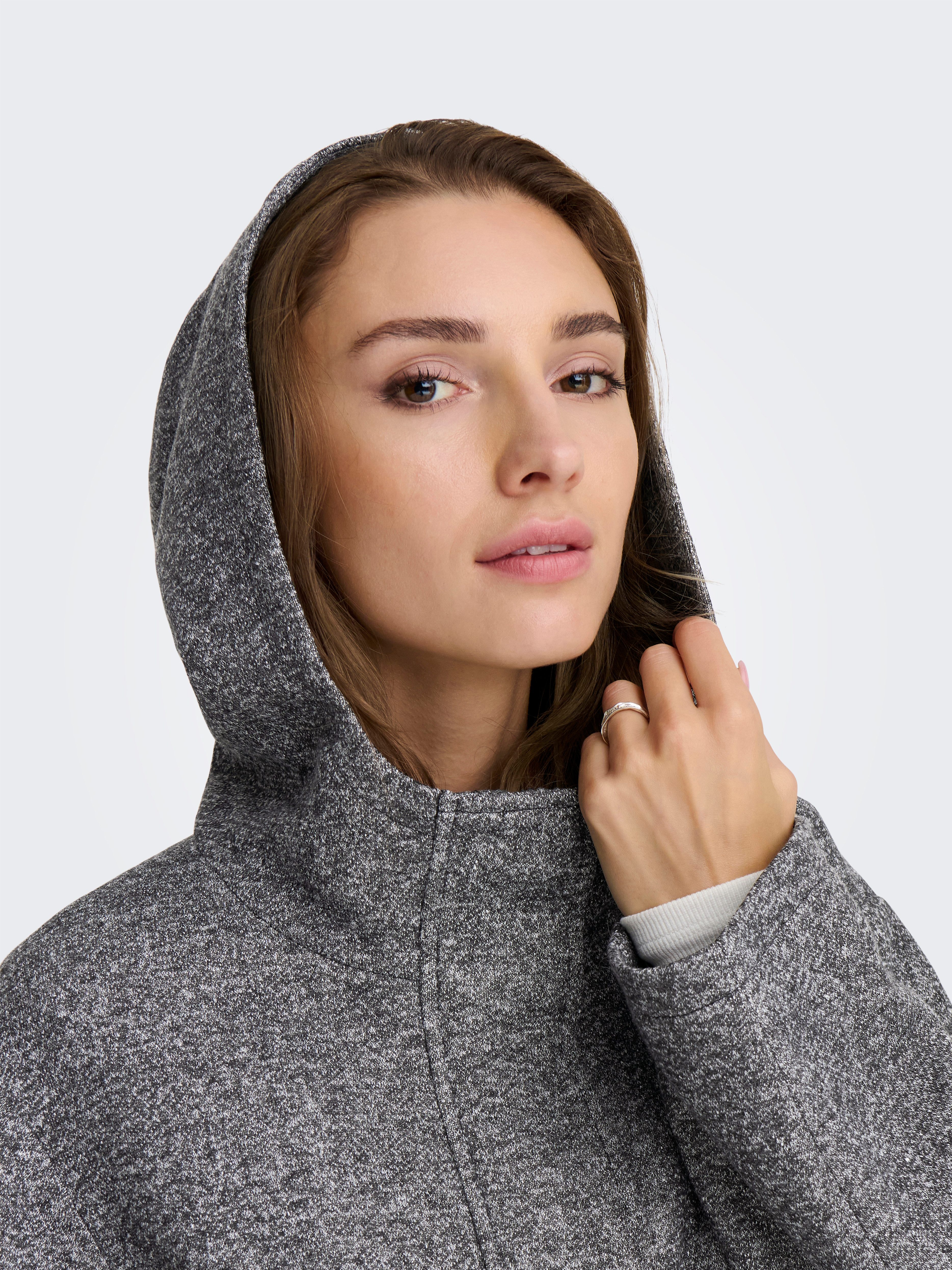 ONLY Kurzmantel ONLSEDONA LIGHT HOOD COAT OTW CC verdeckter Reißverschluss, Kapuze, tailliert