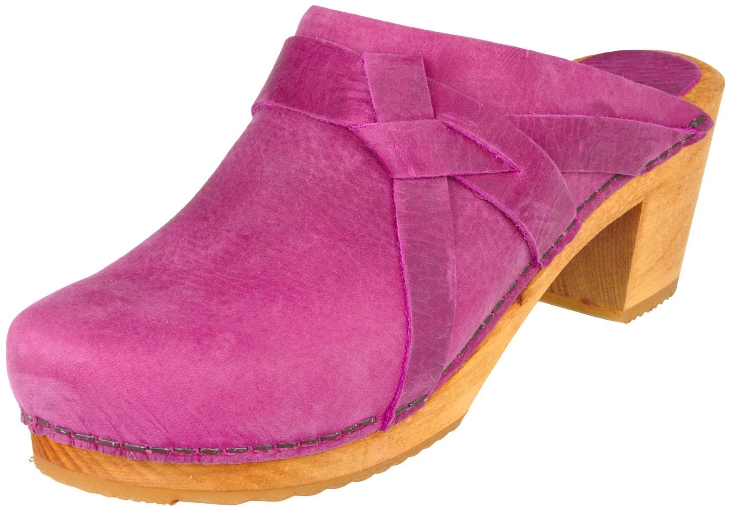 Sanita Wood Manuella Square Clog