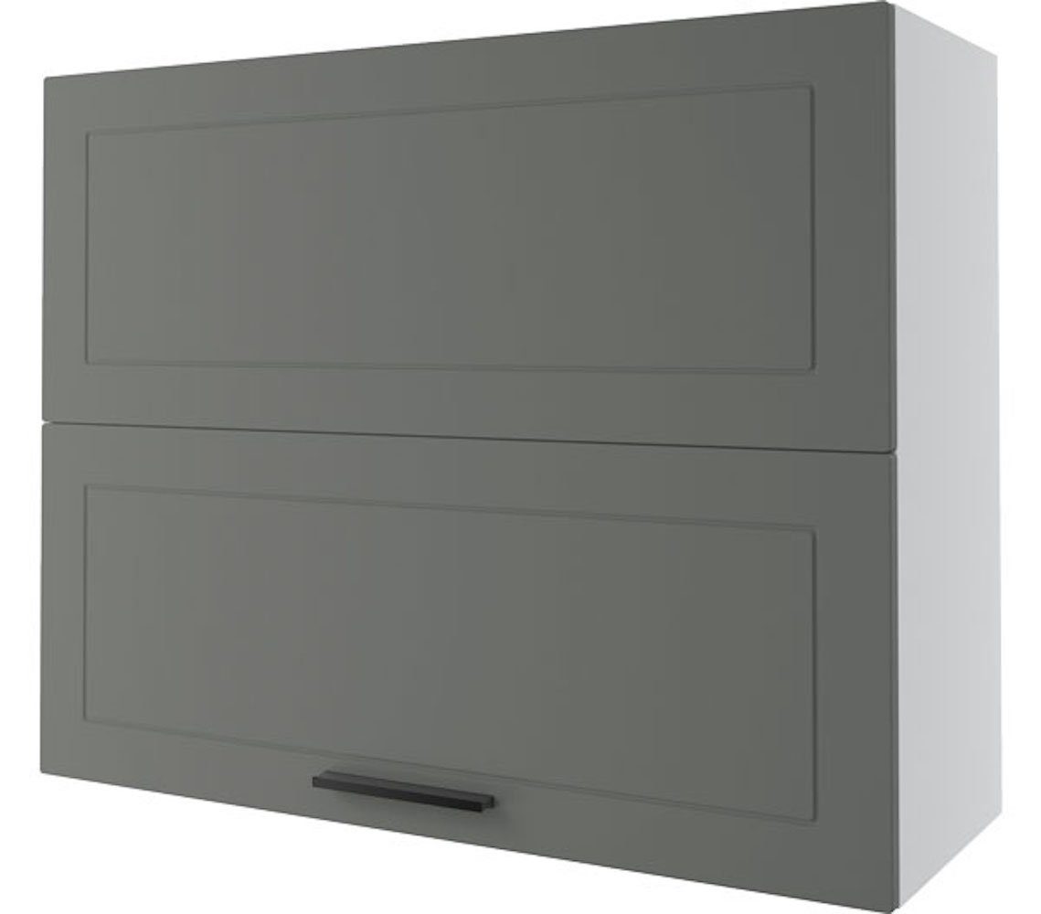 Feldmann-Wohnen Faltlifthängeschrank Kvantum (Kvantum) 90cm Front- und Korpusfarbe wählbar 2-teilige Hochfaltklappe weiß matt