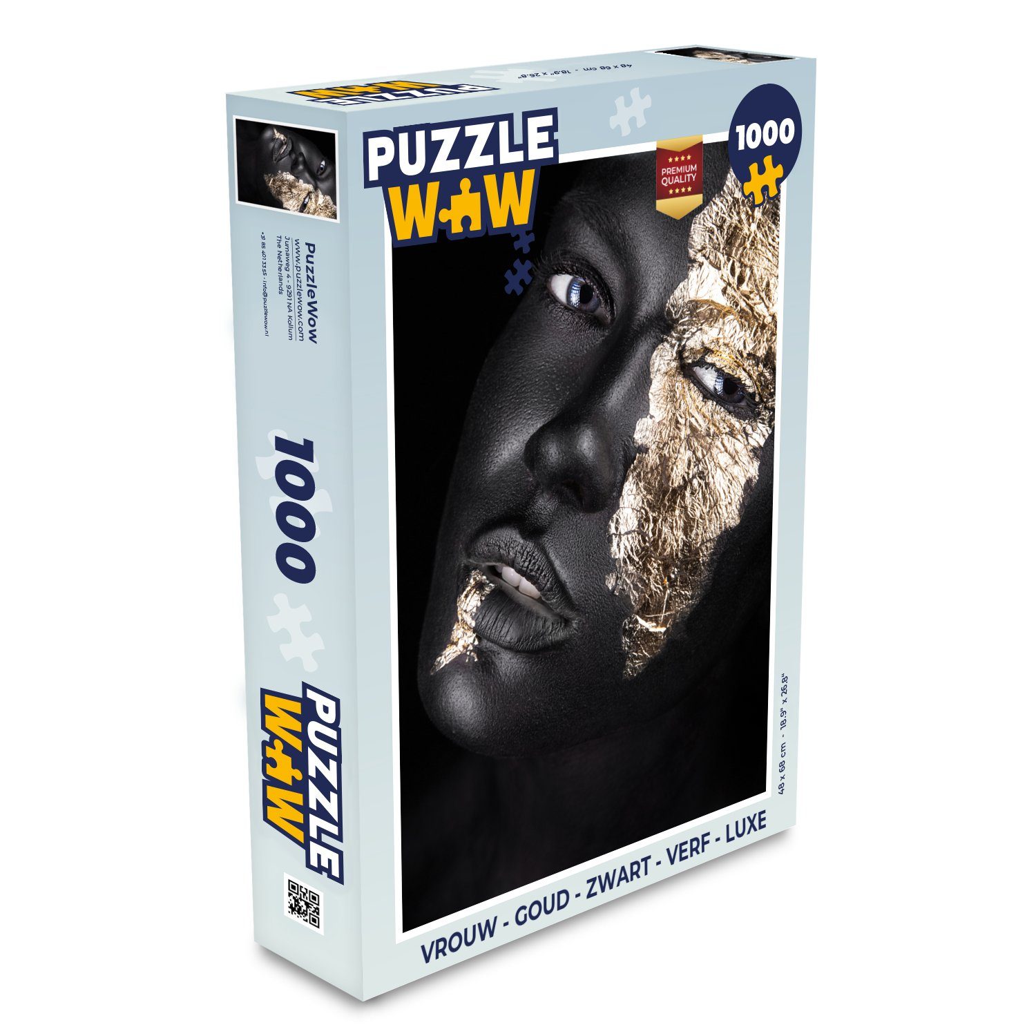 Puzzle Frau - Gold - Schwarz - Farbe - Luxus