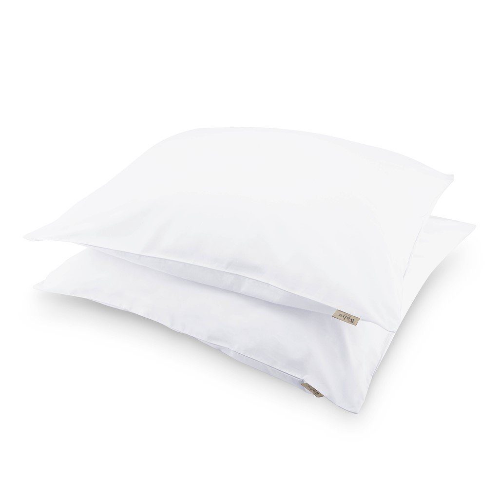 Kissenhülle Kissenbezug Crispy Cotton Weiß - 2x 80x80 cm, Walra (1 Stück) | Kissenbezüge
