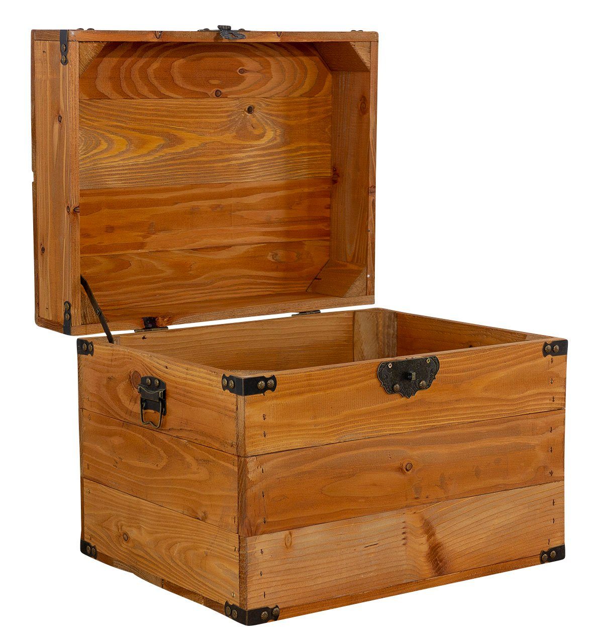 Kistenkolli Altes Land Allzweckkiste Holztruhe mit Deckel Elsa Ocker Schatz günstig online kaufen