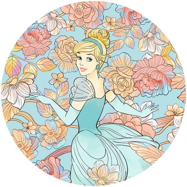 Komar Vliestapete »Cinderella Pastel Dreams«, glatt, bedruckt, (1 St), 125 x 125 cm (Breite x Höhe) - 1 Teil-Otto