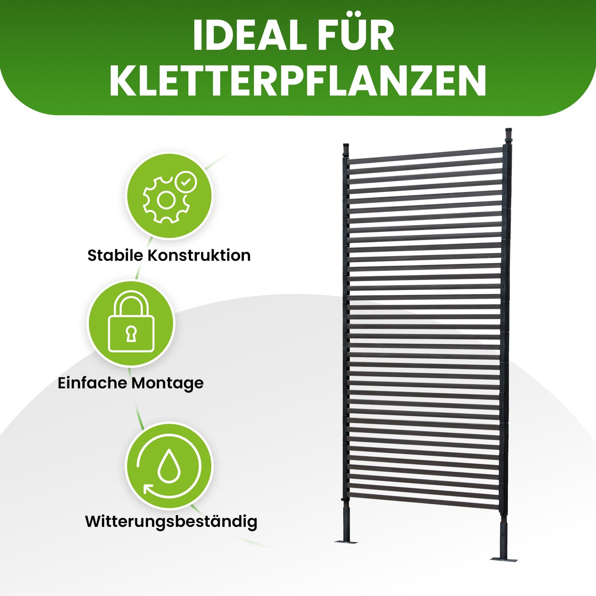 Gartenwelt Riegelsberger Gartenzaun Lamellenzaun braun (ohne Füße) Sichtsch günstig online kaufen