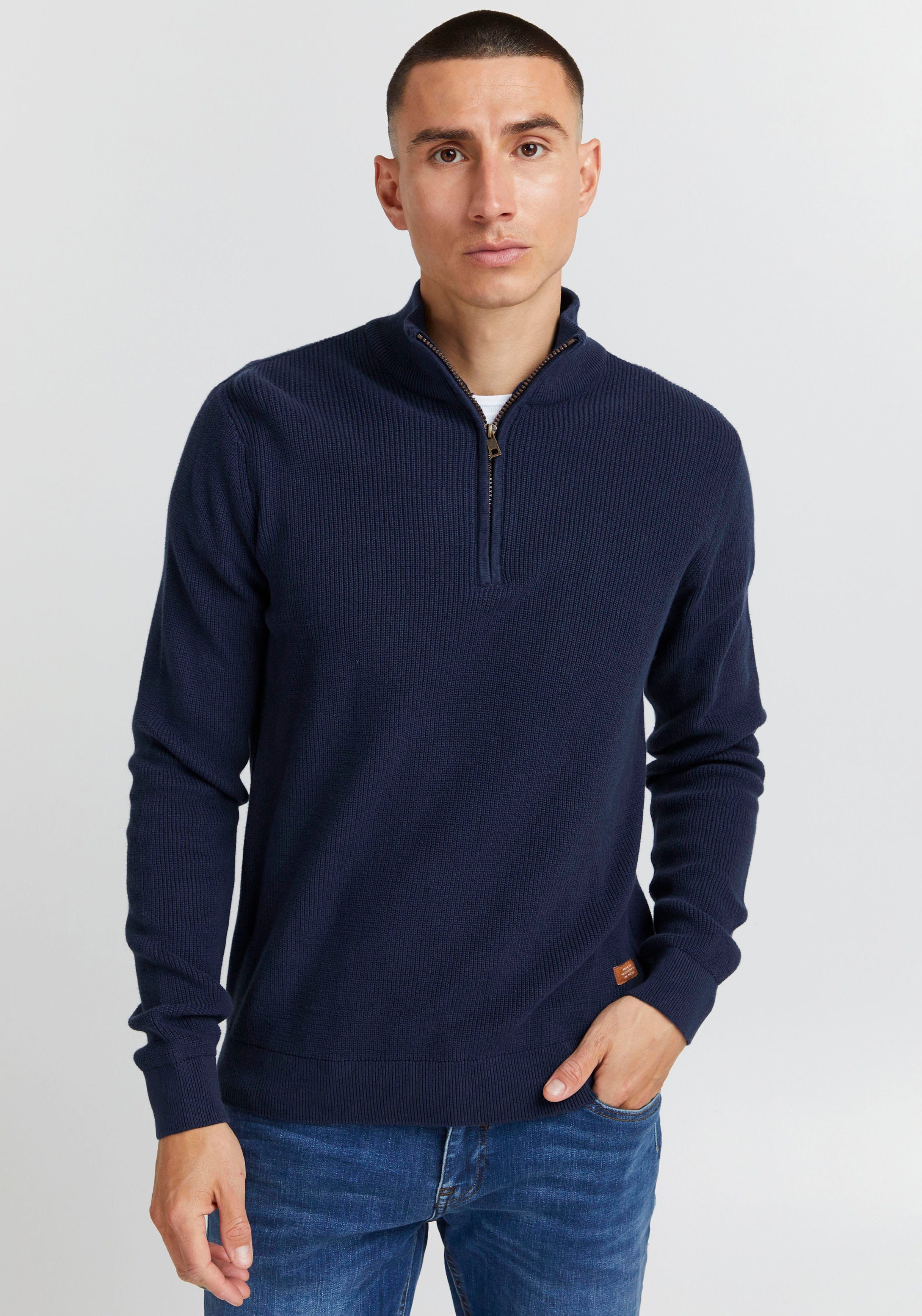 Blend Stehkragenpullover half-zipp BL blue Pullover BHCodford