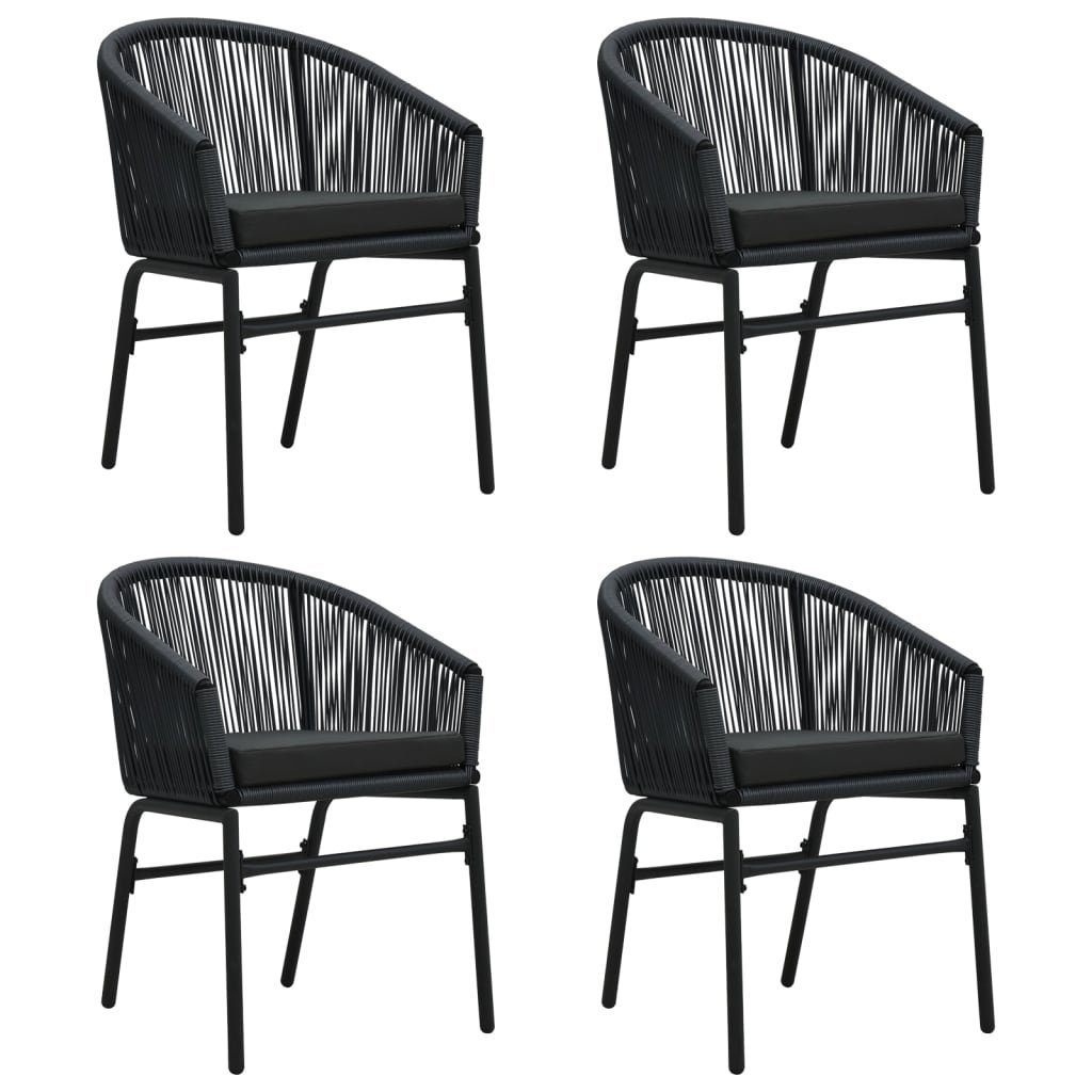vidaXL Garten-Essgruppe 5-tlg. Garten-Essgruppe Schwarz, (4-tlg) günstig online kaufen