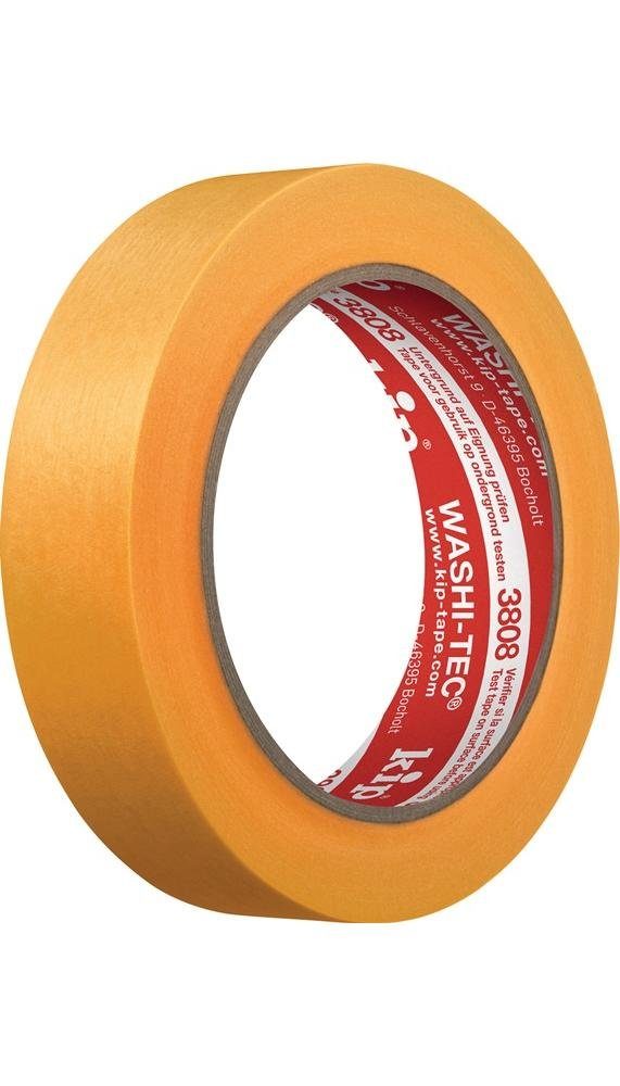 Kip® Griffband Abdeckband 3808 WASHI-TEC® Premium Goldkrepp® glatt orange Länge 50 m Breite 24 mm