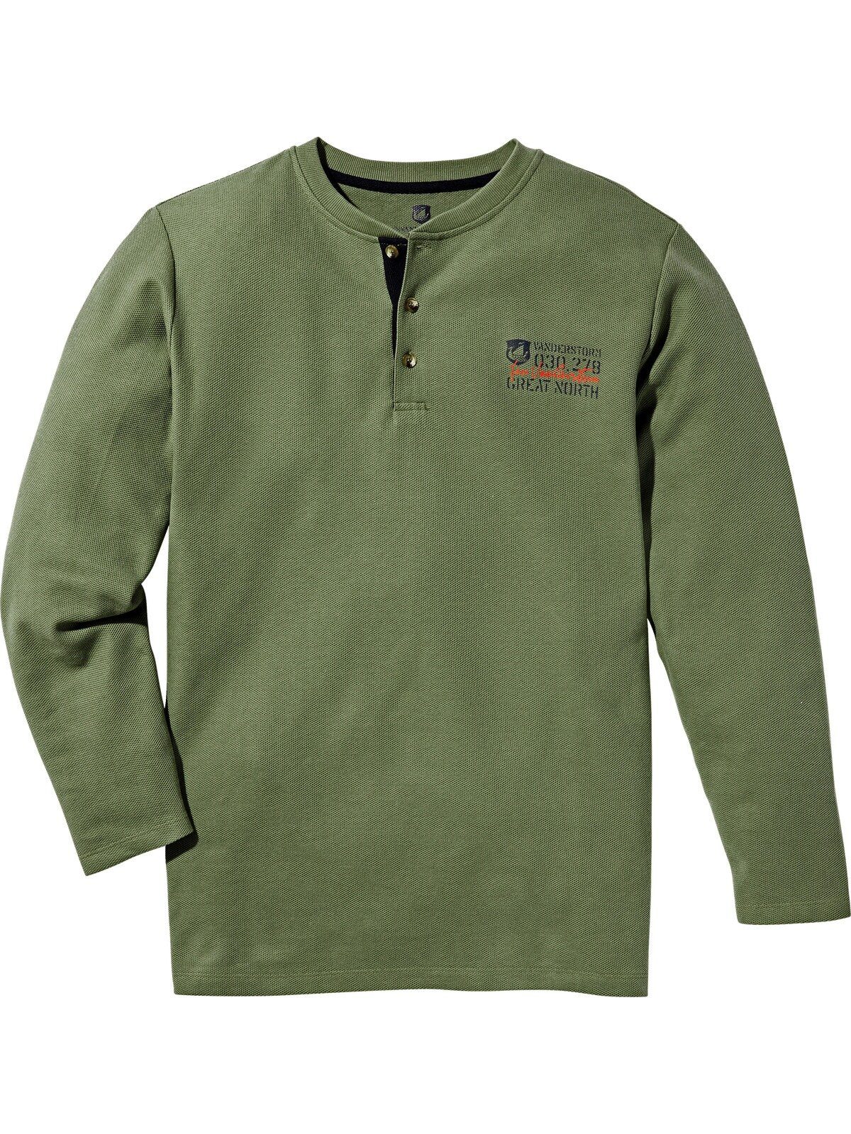 Jan Vanderstorm Langarmshirt IVOR in Waffelstruktur