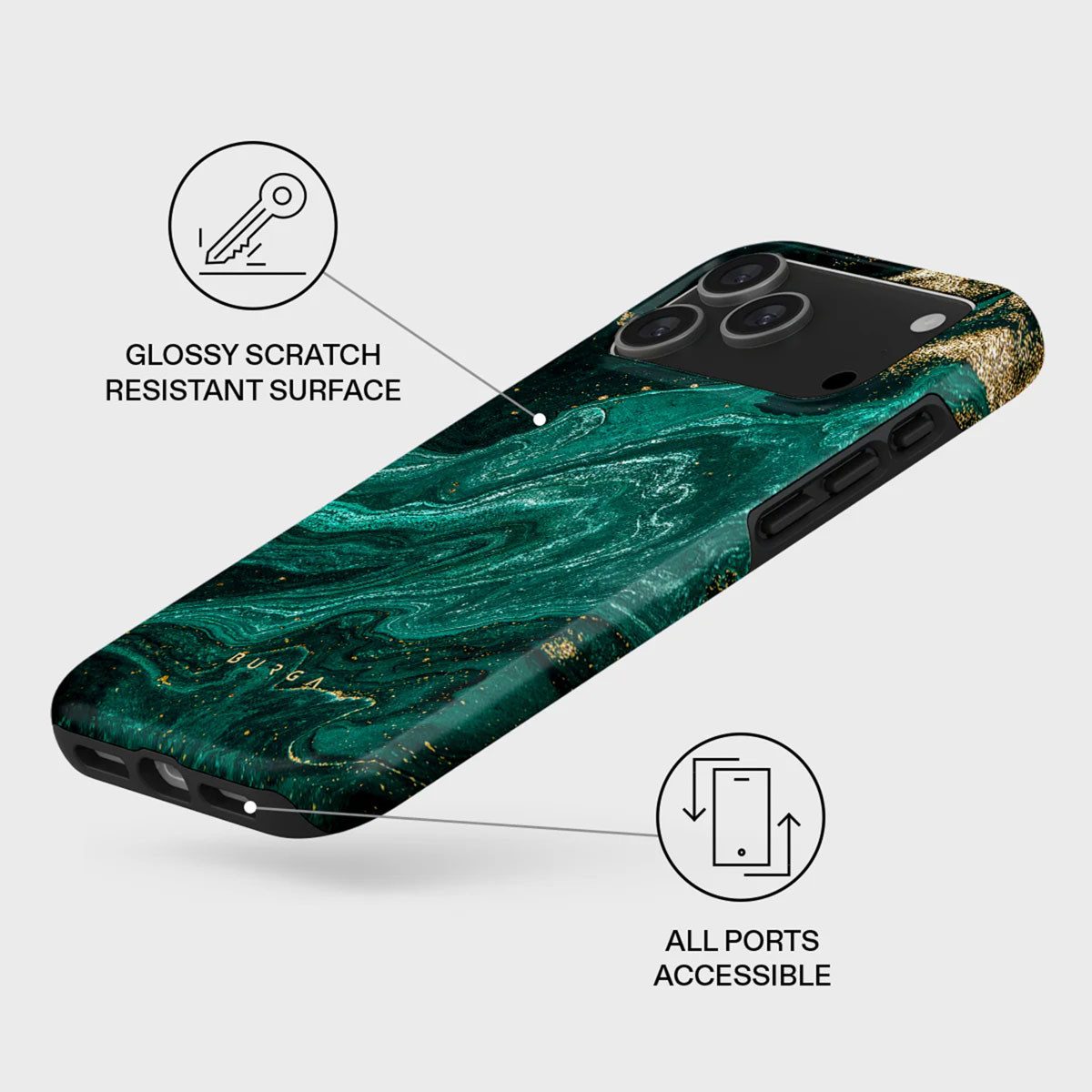 BURGA Backcover Burga Tough Back Cover MagSafe Apple iPhone 17 Pro - Emerald Pool