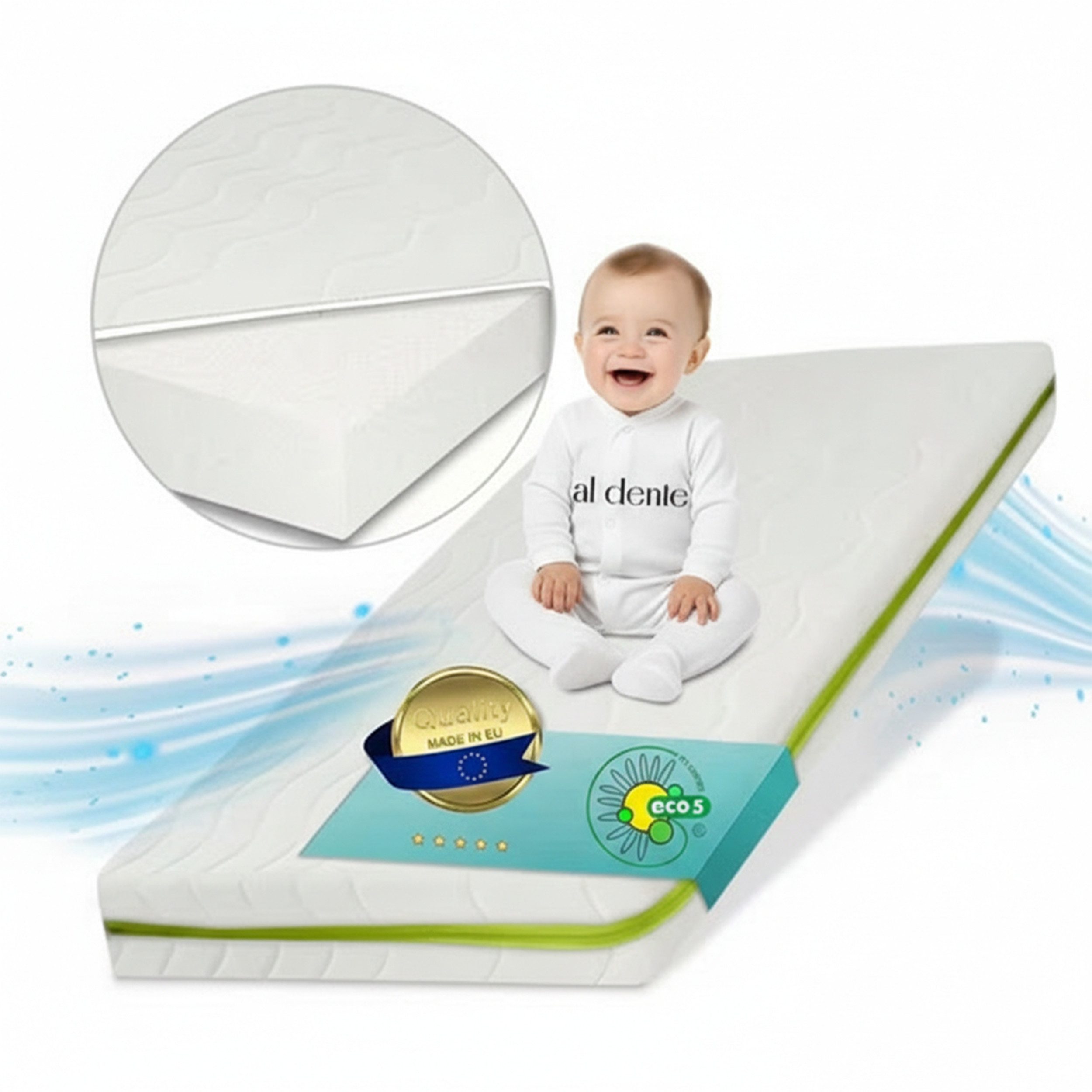 Kindermatratze Easy Active Kaltschaummatratze 90x200 cm mit Bezug, Best for Home, 10 cm hoch, (60x120 70x140 80x160 80x180 90x200 140x200 180x200 cm), Schaumstoffmatratze, Kindermatratze mit Reißverschluss